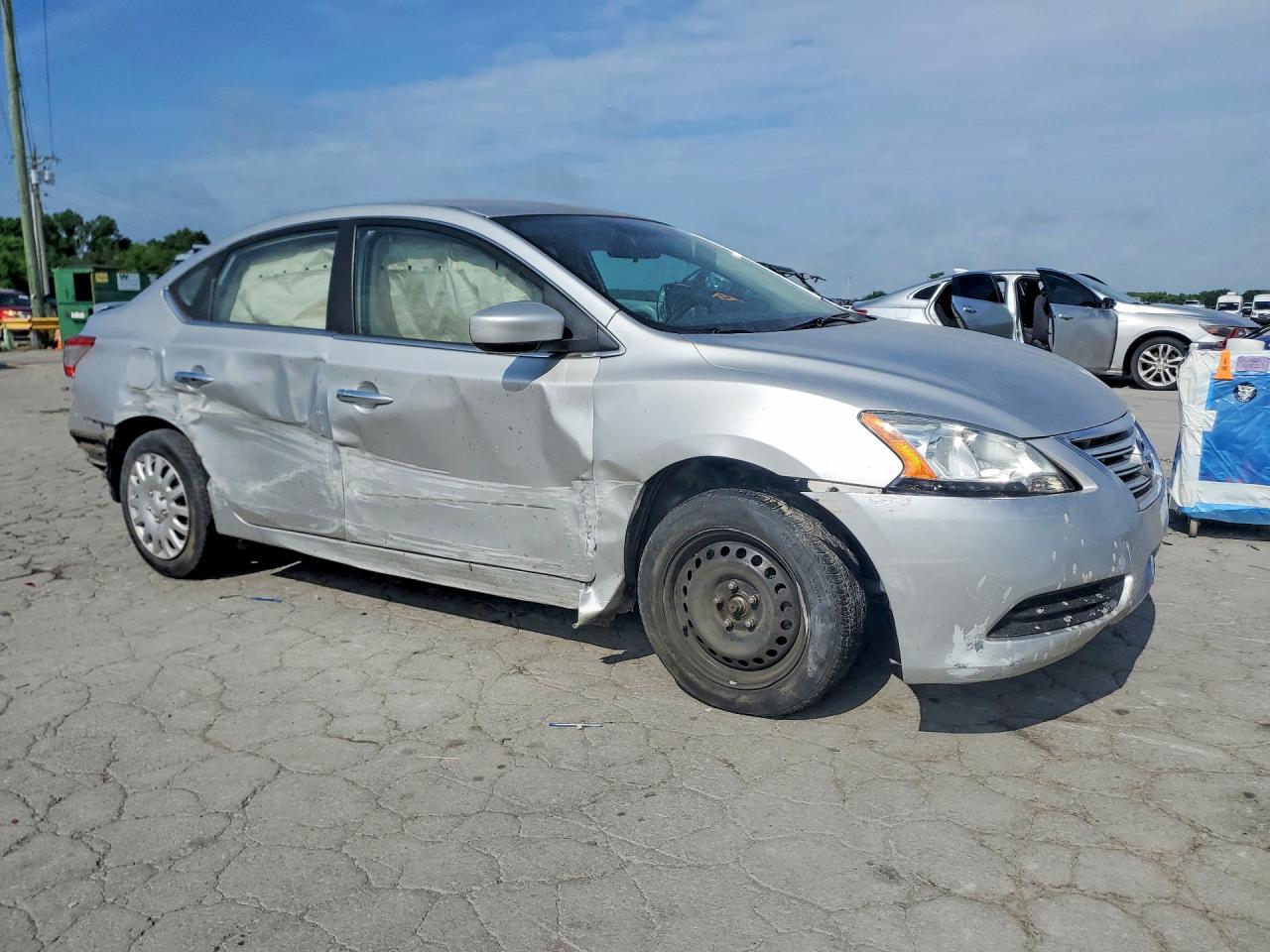 2015 Nissan Sentra S Silver vin: 3N1AB7AP4FY377645