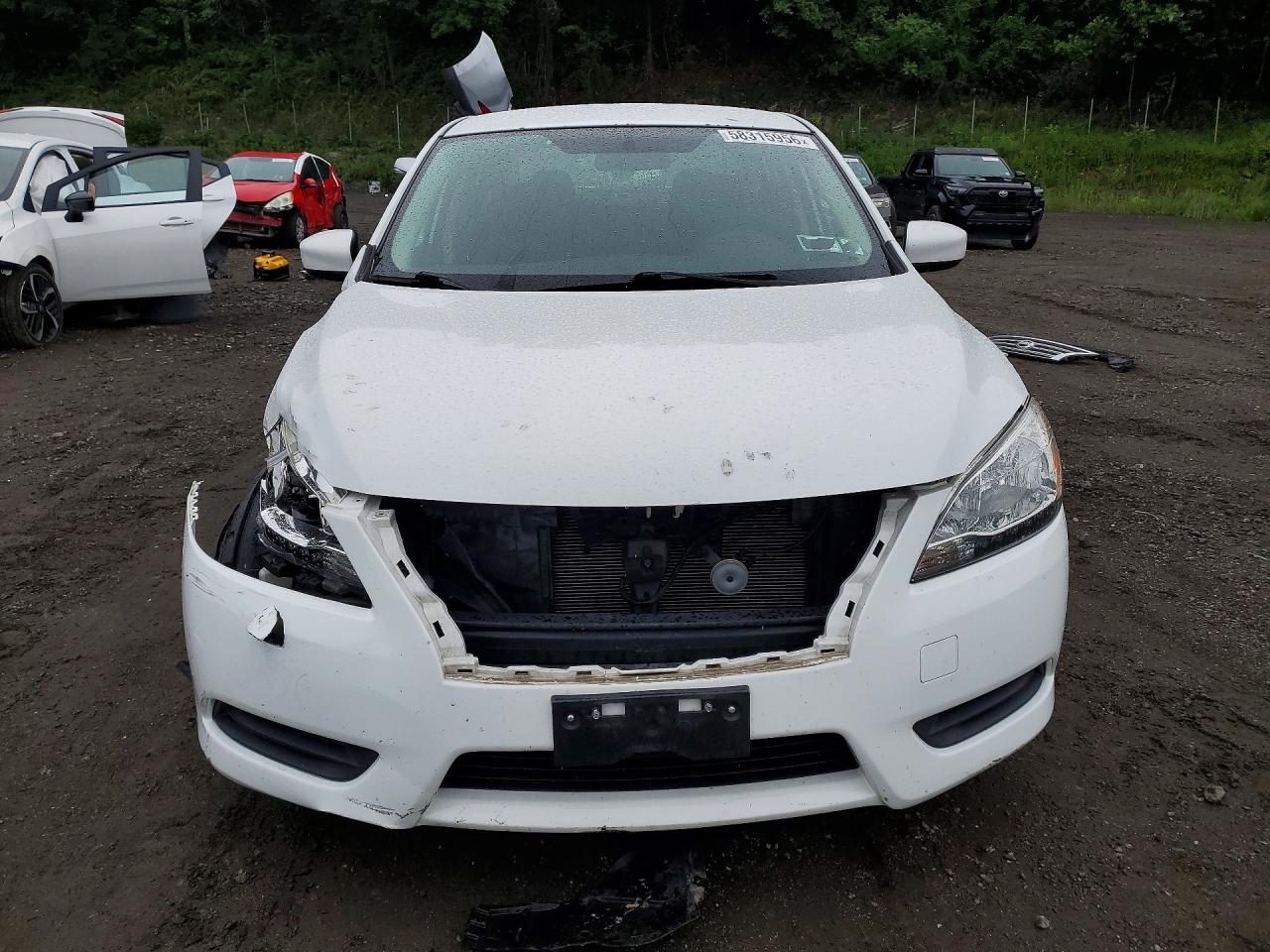 2015 Nissan Sentra S White vin: 3N1AB7AP4FY377970