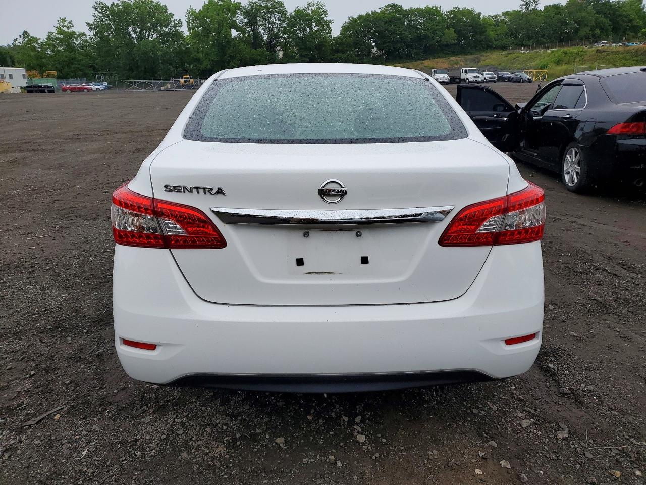 2015 Nissan Sentra S White vin: 3N1AB7AP4FY377970