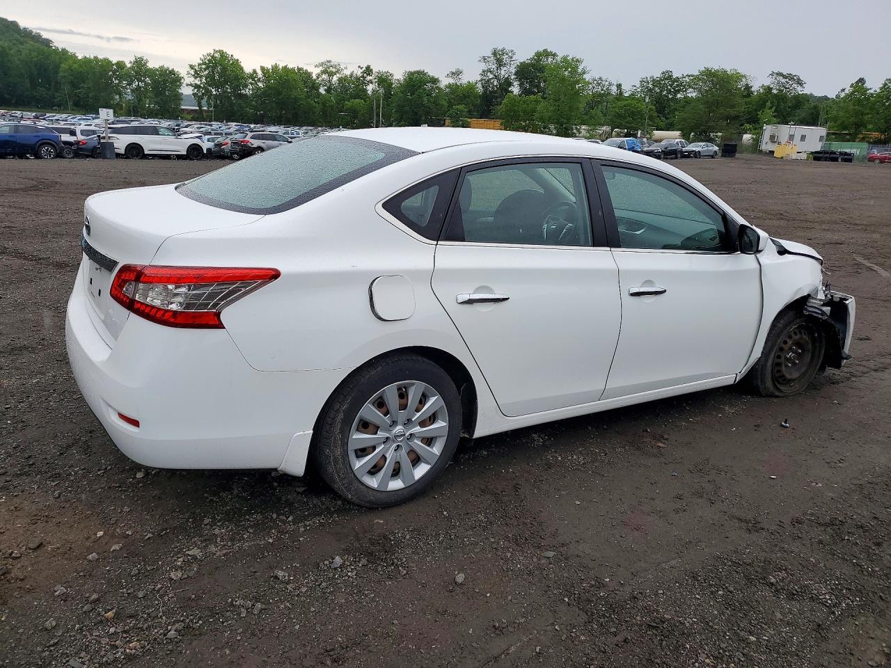 2015 Nissan Sentra S White vin: 3N1AB7AP4FY377970