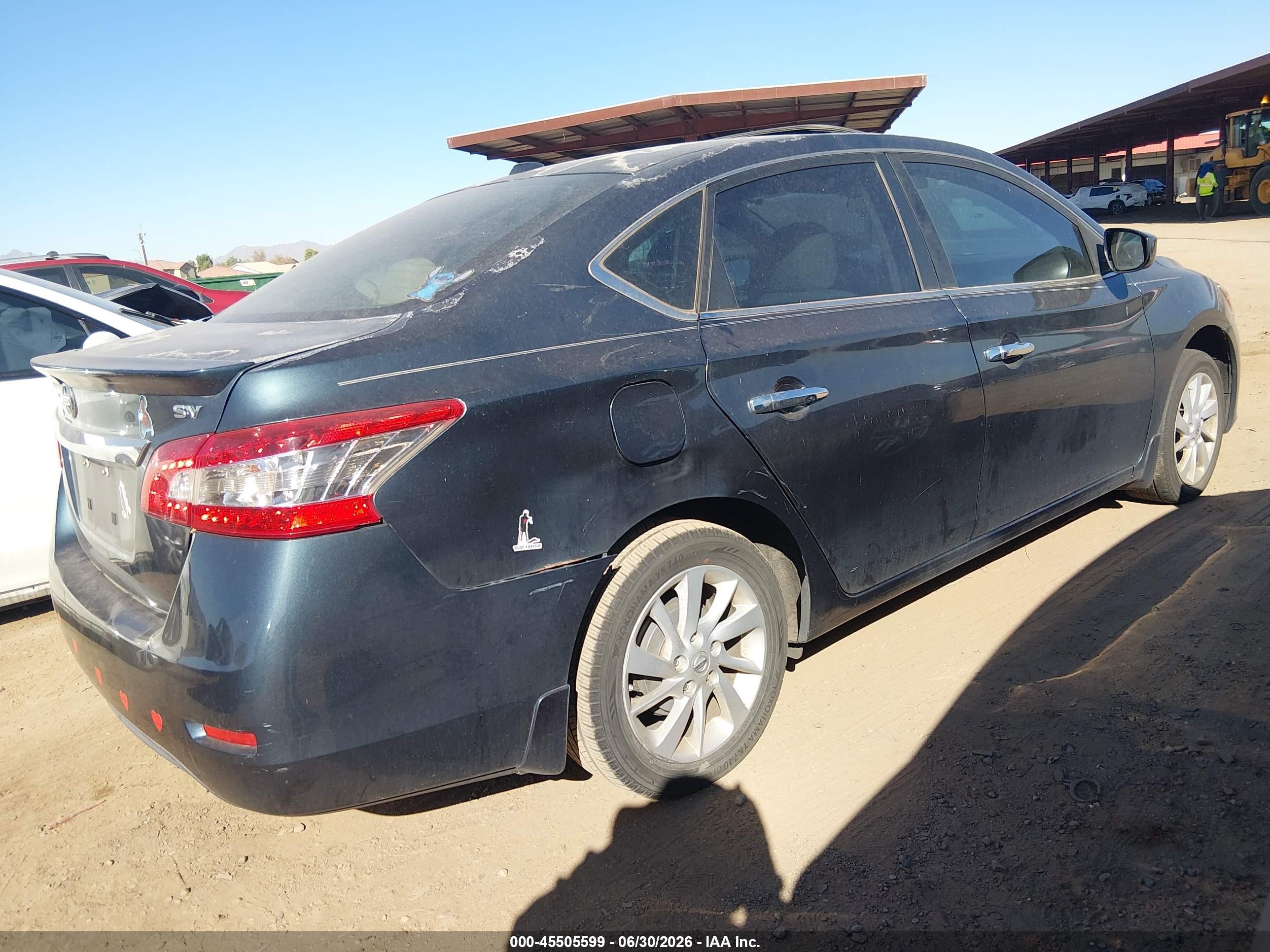 2015 Nissan Sentra Sv Gray vin: 3N1AB7AP4FY379704