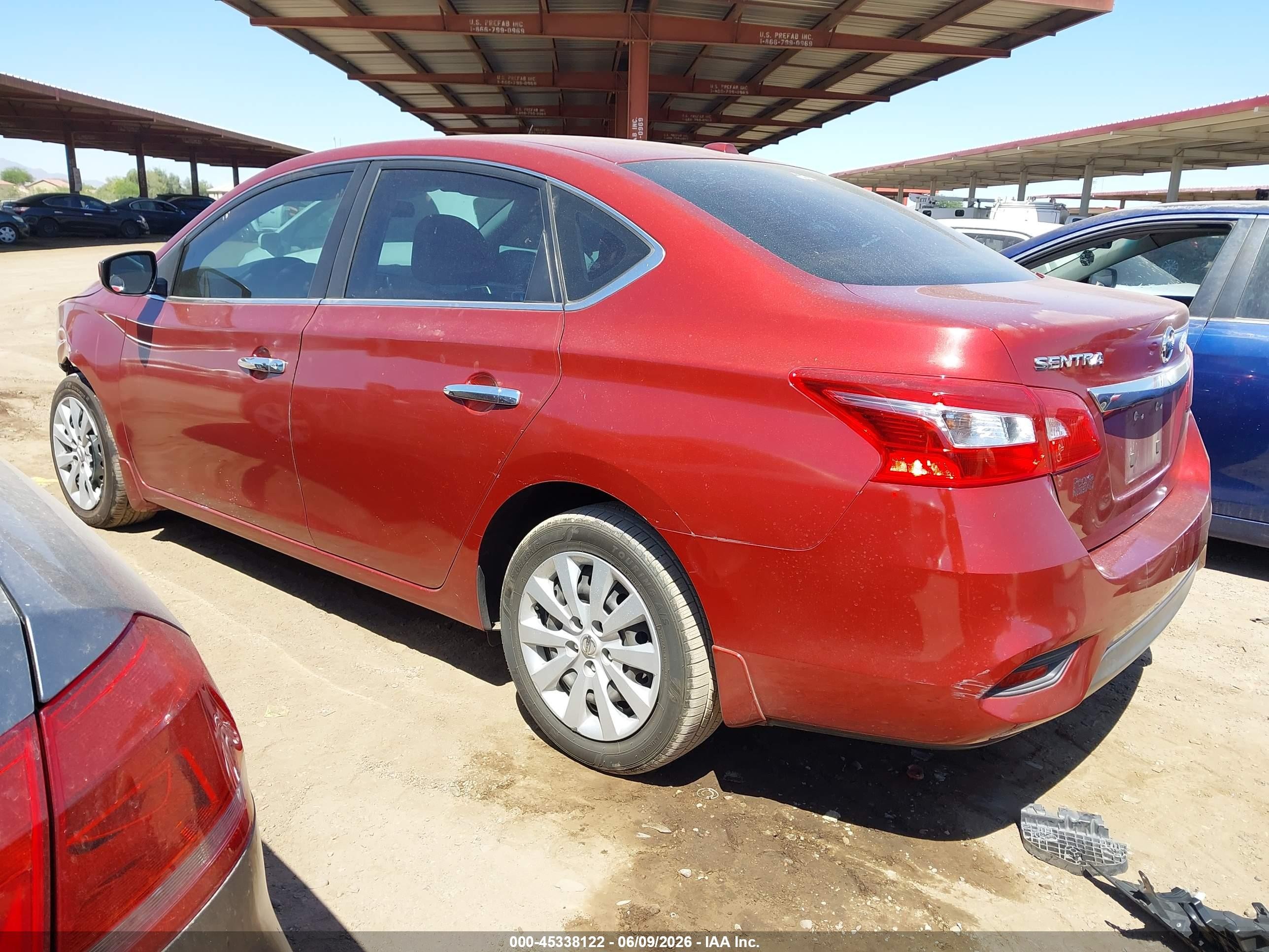 2016 Nissan Sentra Sv Burgundy vin: 3N1AB7AP4GL675448