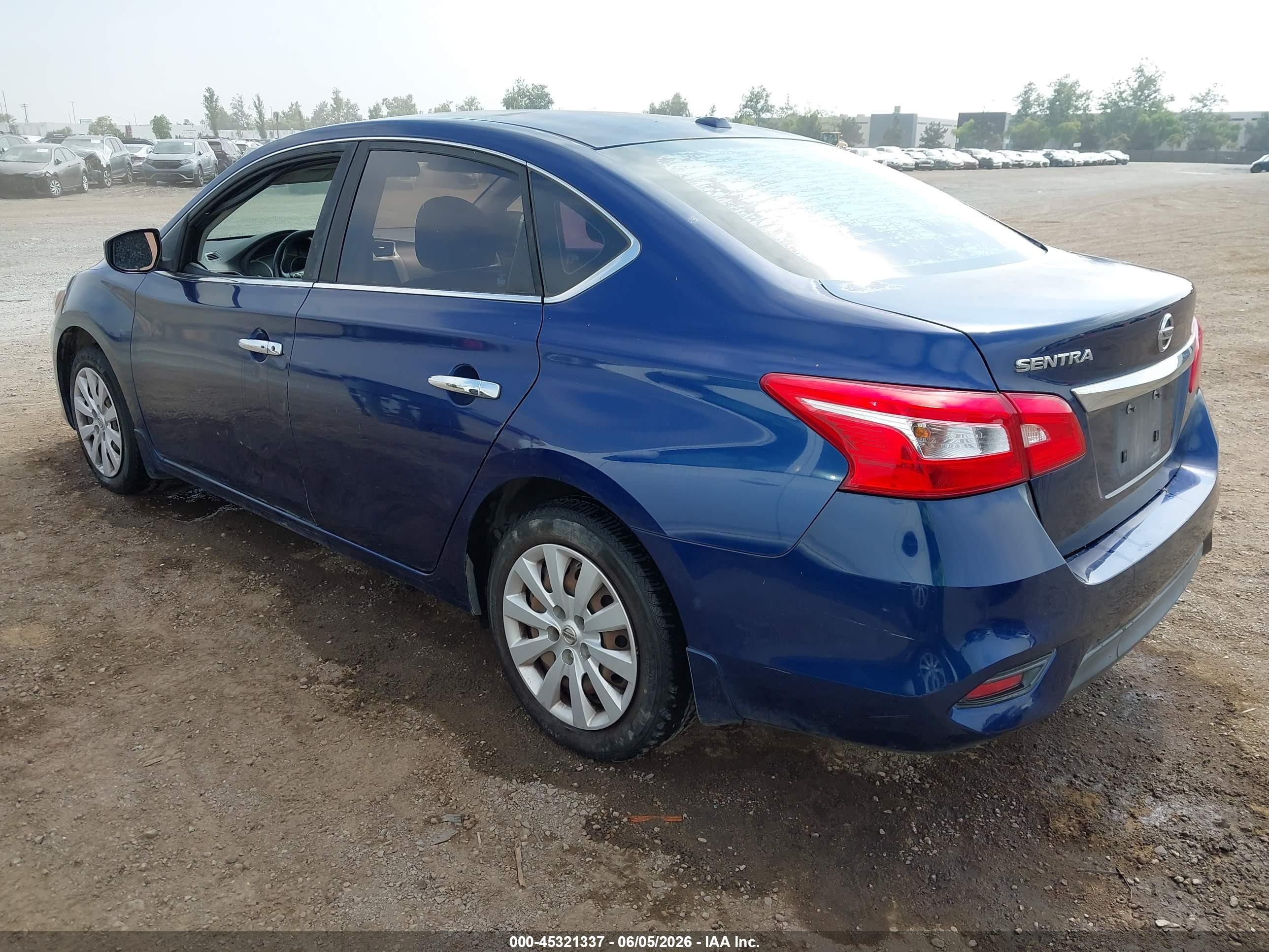 2016 Nissan Sentra Sv Blue vin: 3N1AB7AP4GY292953