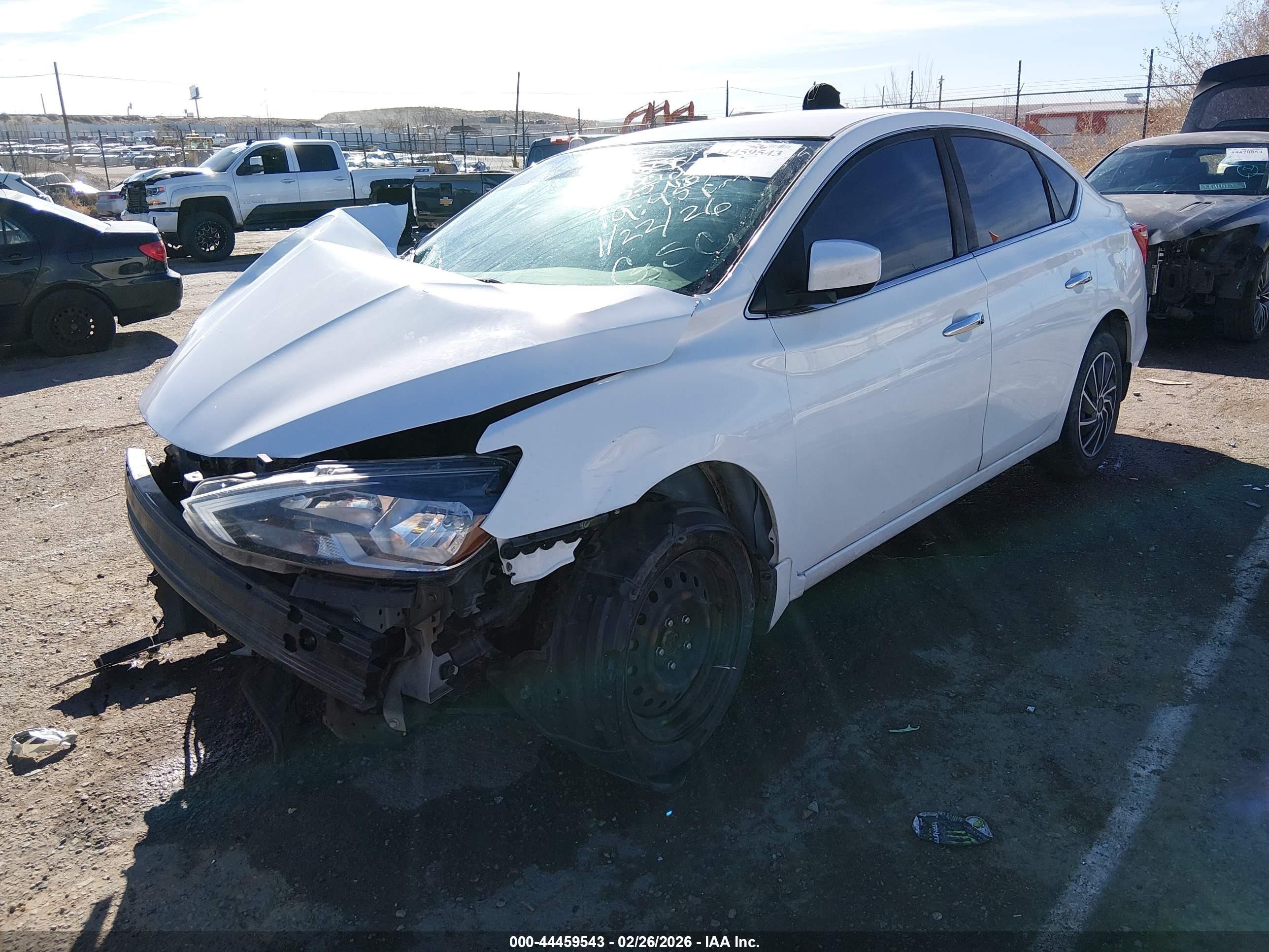 2017 Nissan Sentra S White vin: 3N1AB7AP4HY332160