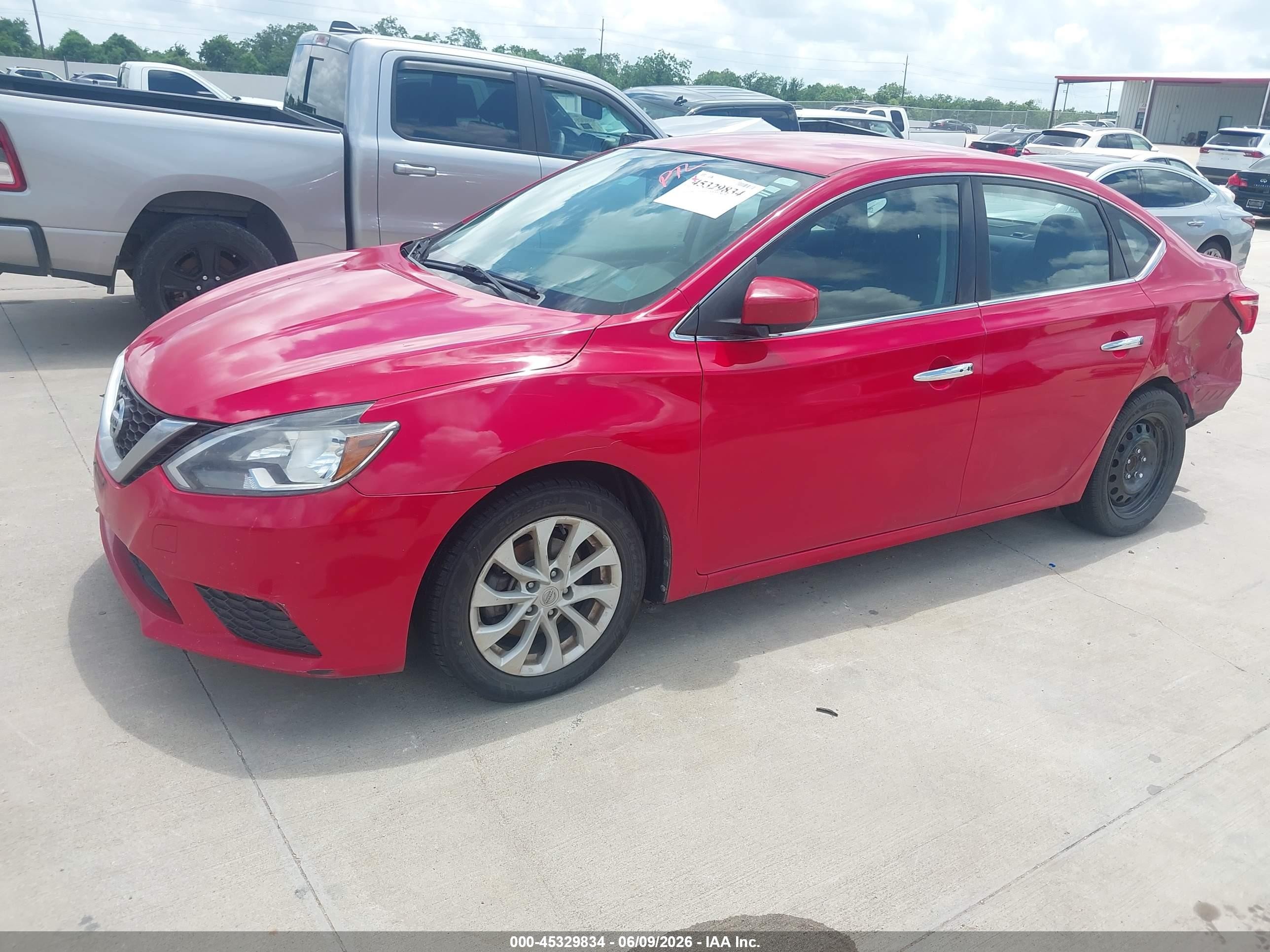 2018 Nissan Sentra Sv Red vin: 3N1AB7AP4JL634227