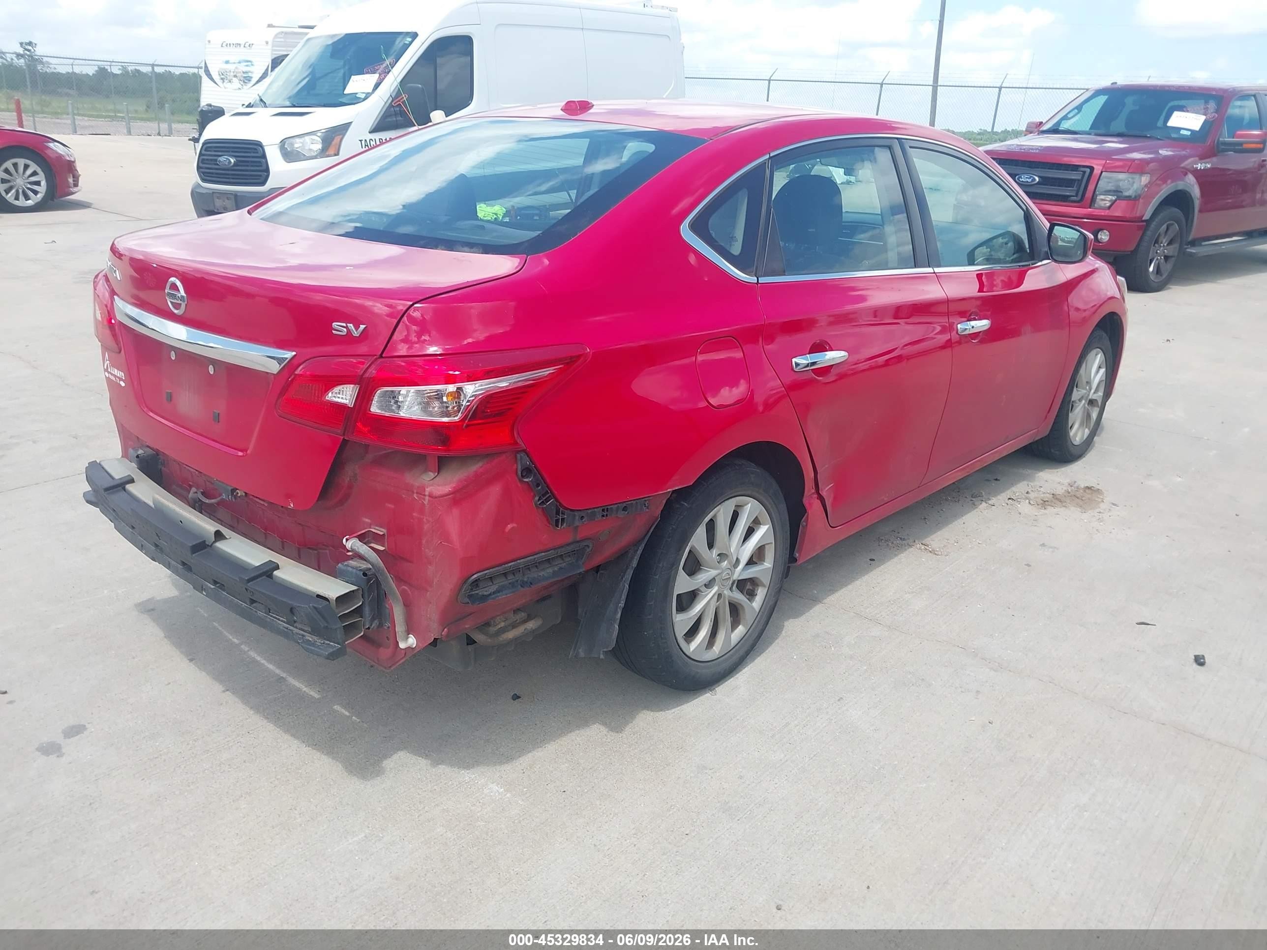 2018 Nissan Sentra Sv Red vin: 3N1AB7AP4JL634227