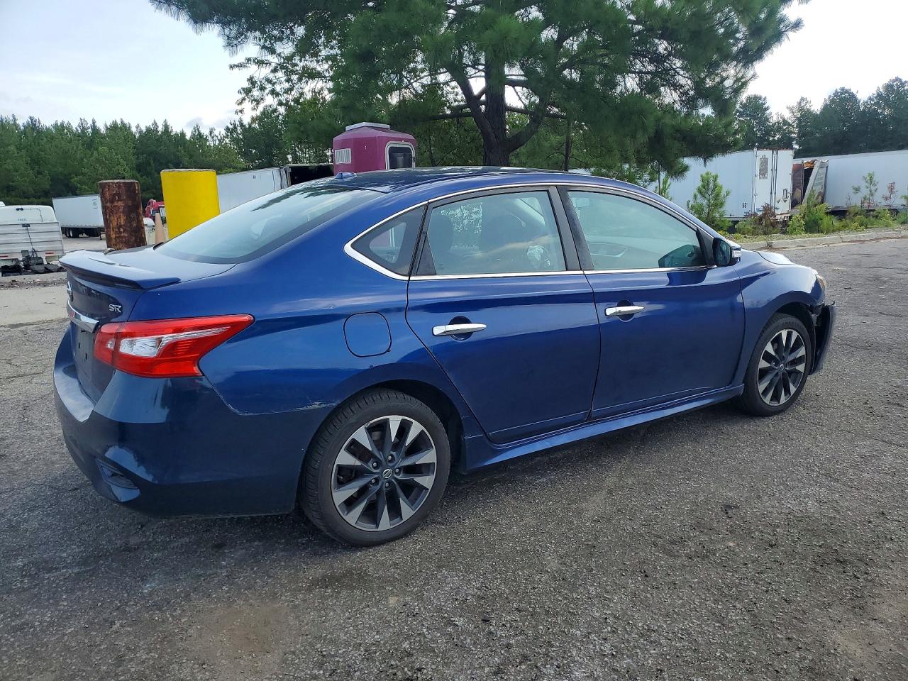 2019 Nissan Sentra Sr Синий vin: 3N1AB7AP4KY203424