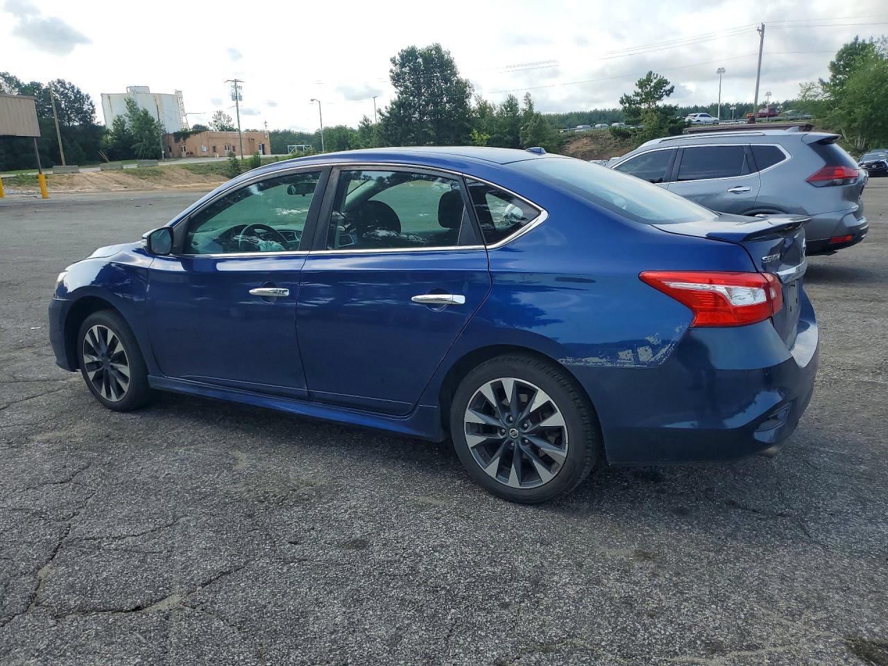 2019 Nissan Sentra Sr Синий vin: 3N1AB7AP4KY203424