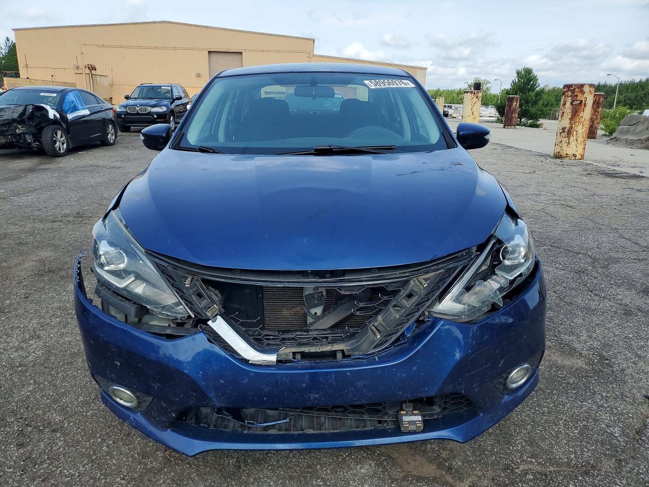2019 Nissan Sentra Sr Синий vin: 3N1AB7AP4KY203424