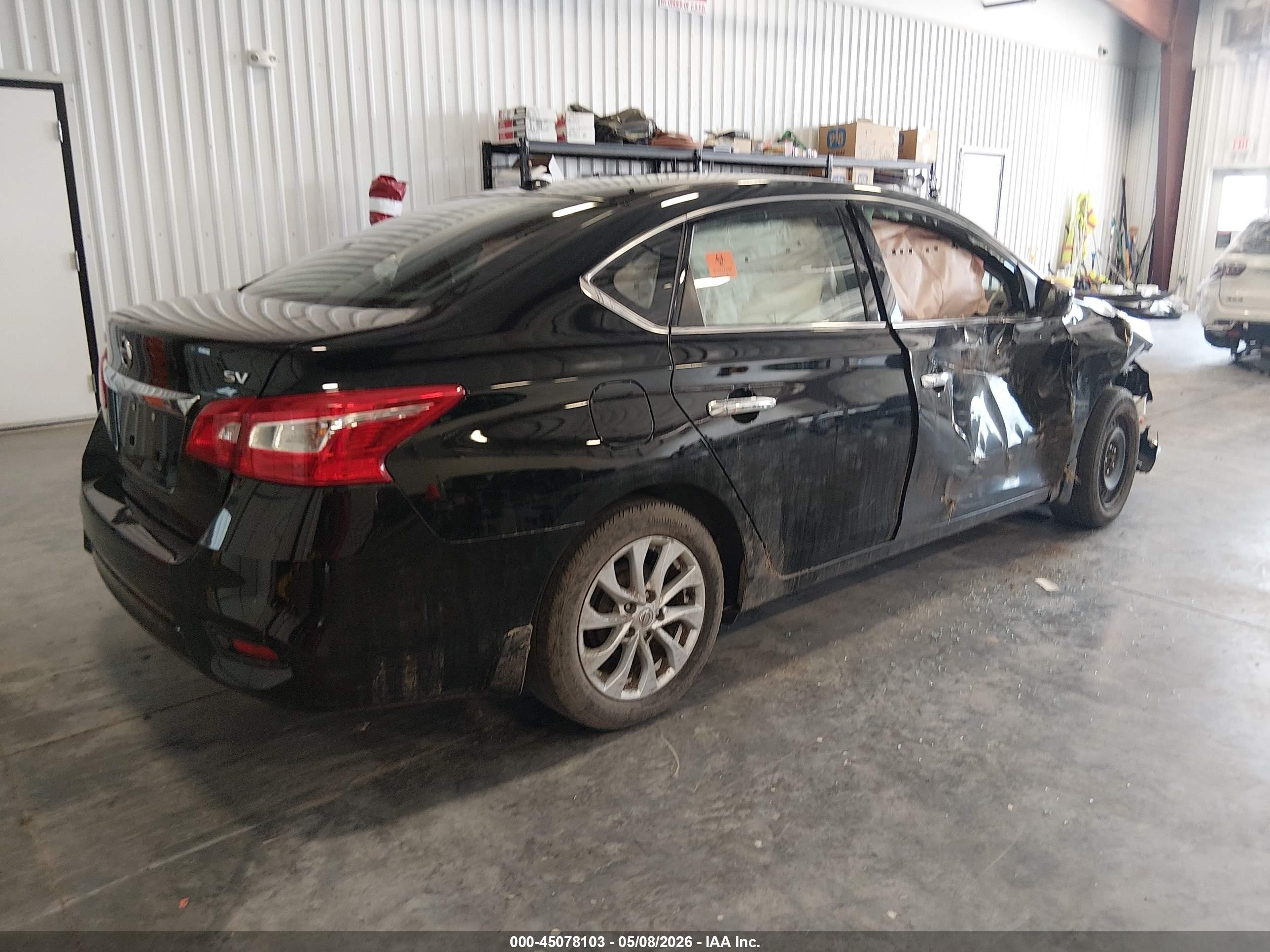 2019 Nissan Sentra Sv Black vin: 3N1AB7AP4KY286675