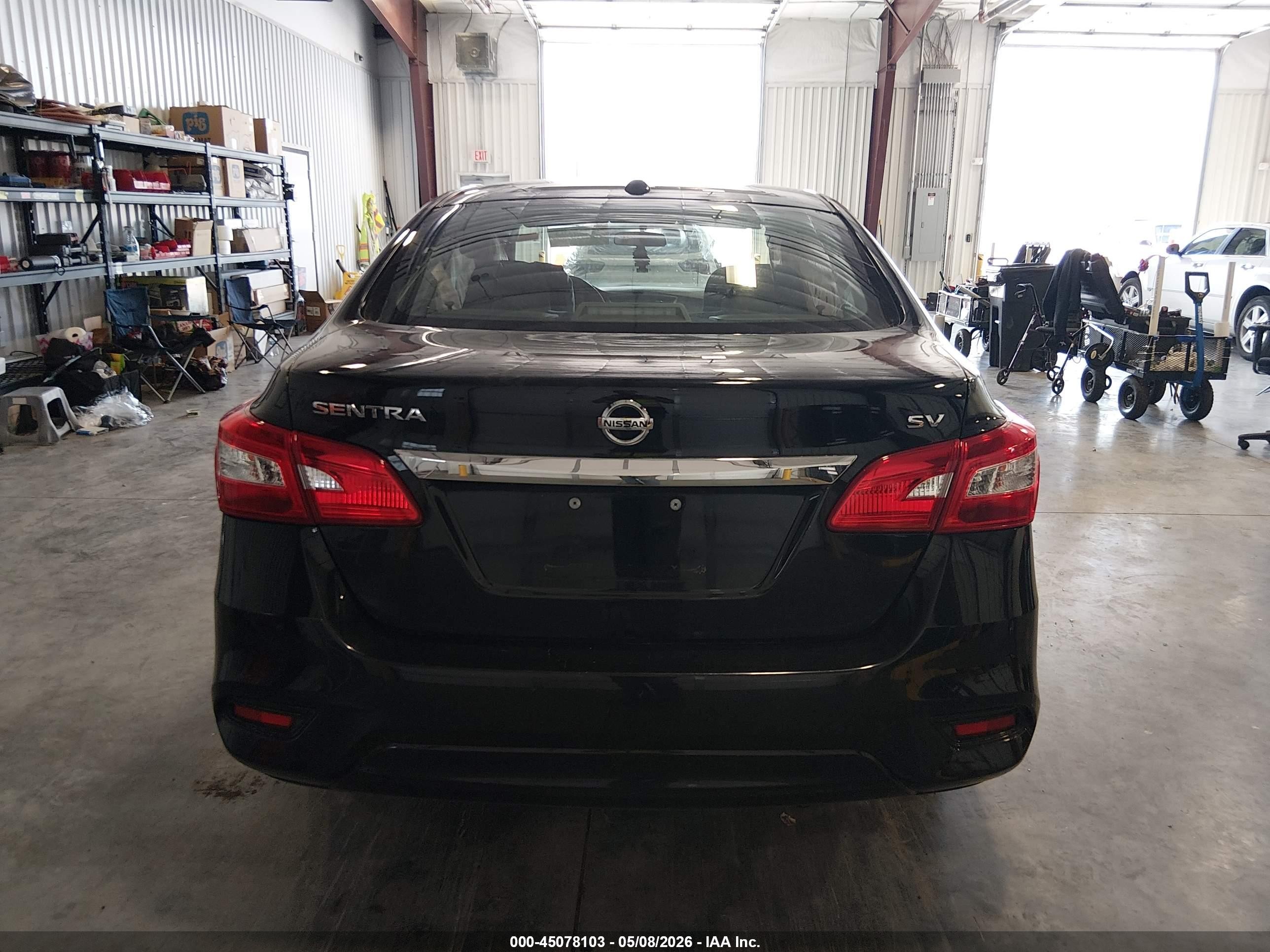 2019 Nissan Sentra Sv Black vin: 3N1AB7AP4KY286675