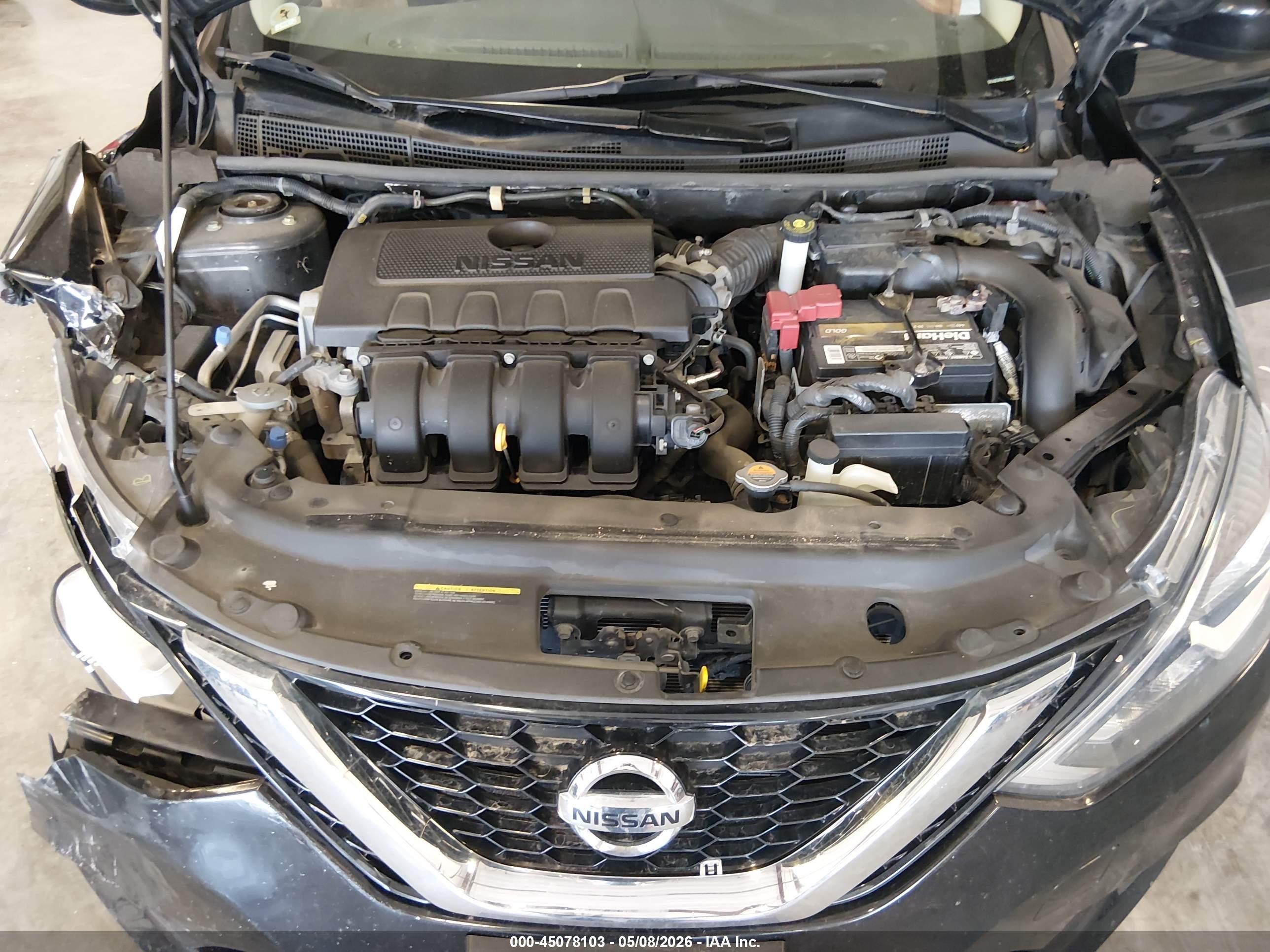 2019 Nissan Sentra Sv Black vin: 3N1AB7AP4KY286675