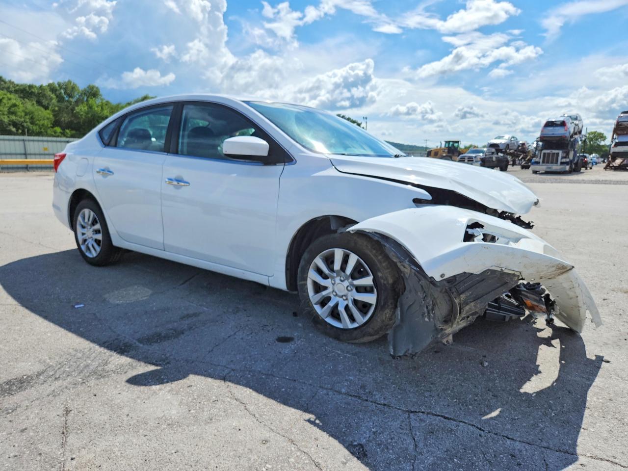 2019 Nissan Sentra S White vin: 3N1AB7AP4KY363674