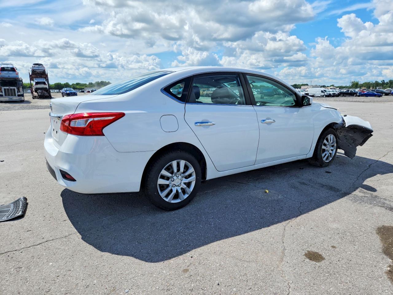 2019 Nissan Sentra S White vin: 3N1AB7AP4KY363674