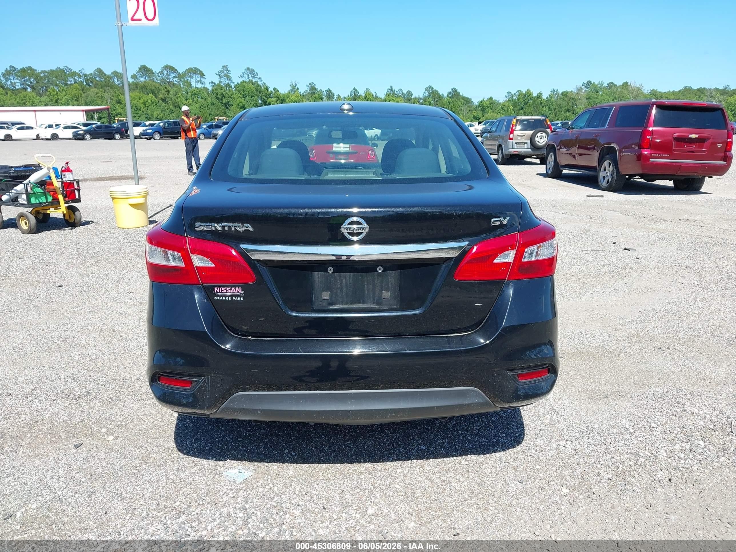 2019 Nissan Sentra Sv Black vin: 3N1AB7AP4KY365411