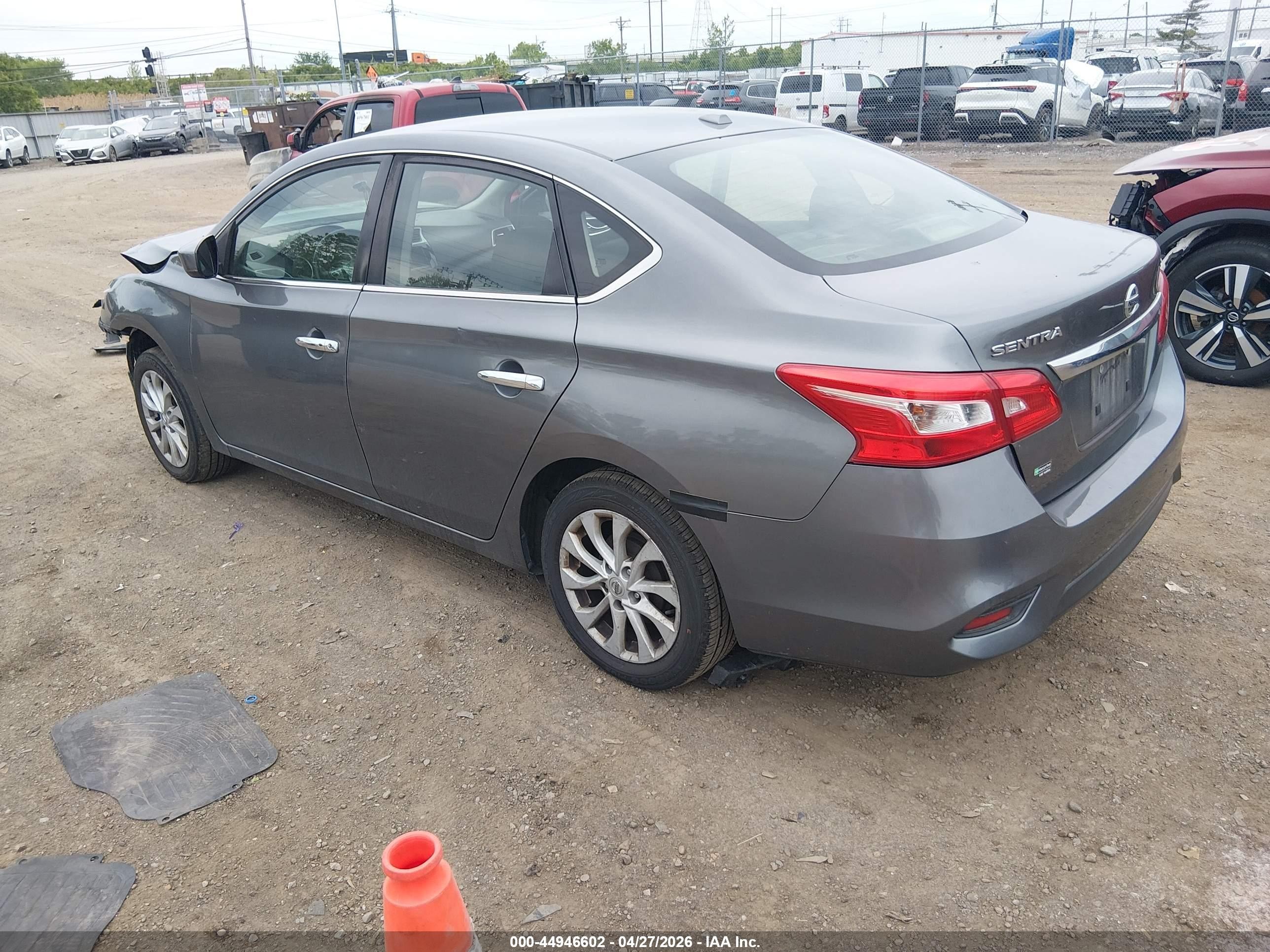 2019 Nissan Sentra Sv Gray vin: 3N1AB7AP4KY369068