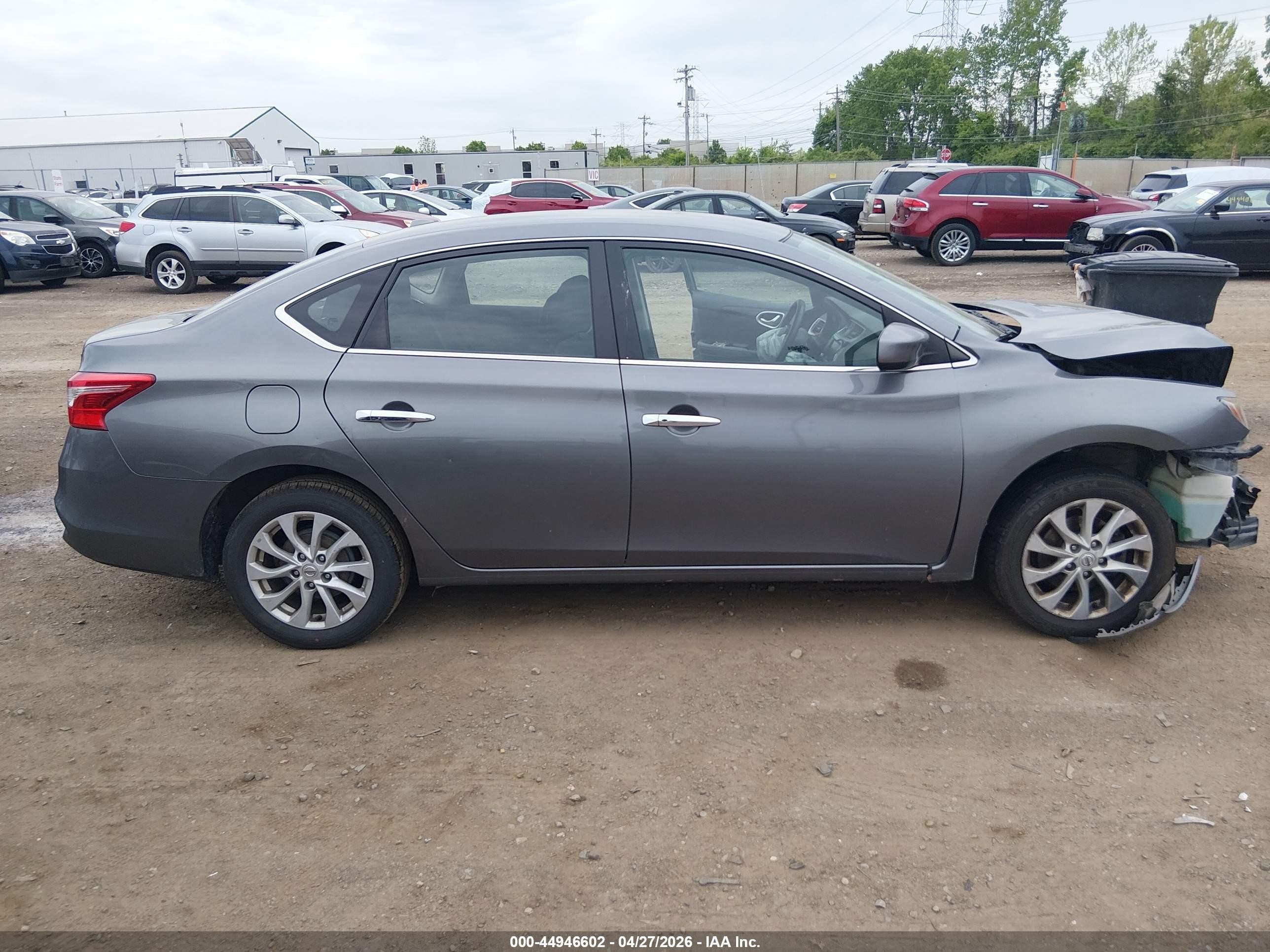2019 Nissan Sentra Sv Gray vin: 3N1AB7AP4KY369068