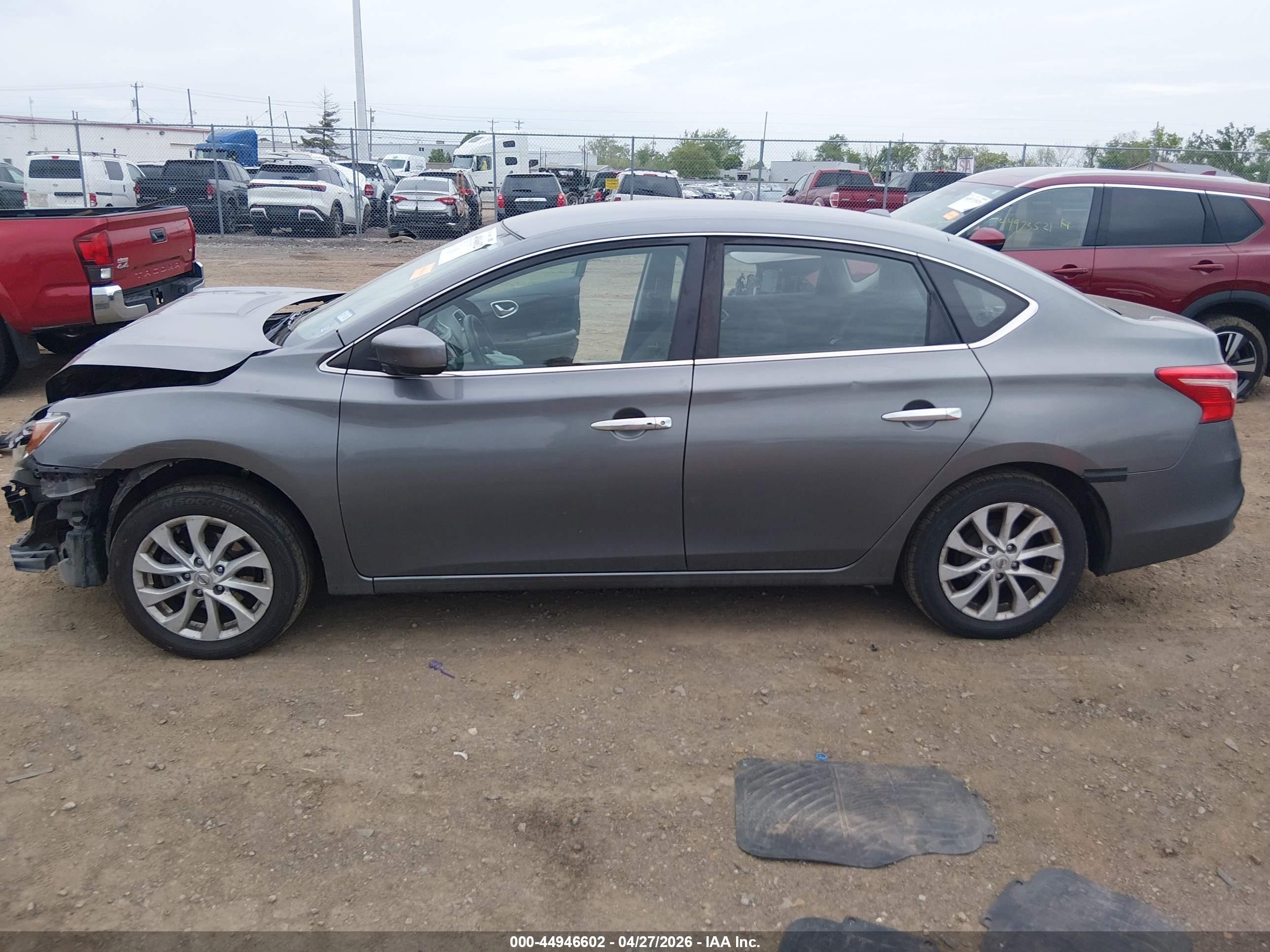 2019 Nissan Sentra Sv Gray vin: 3N1AB7AP4KY369068