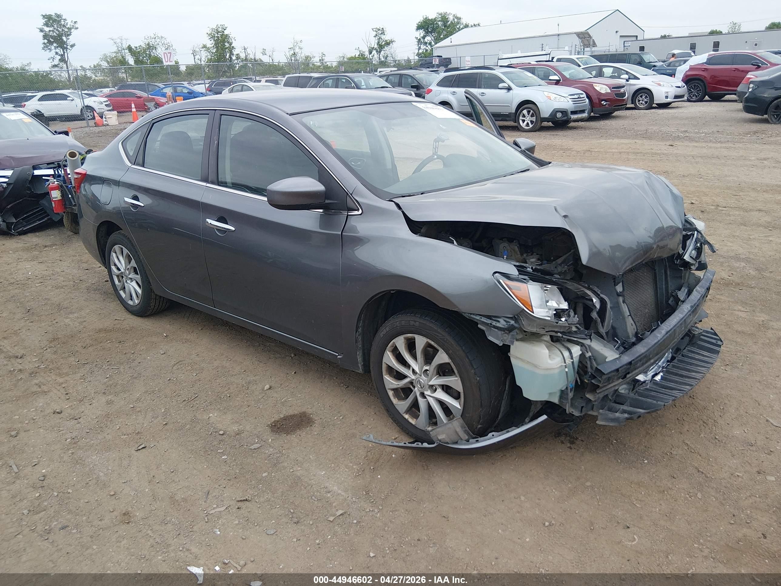 2019 Nissan Sentra Sv Gray vin: 3N1AB7AP4KY369068