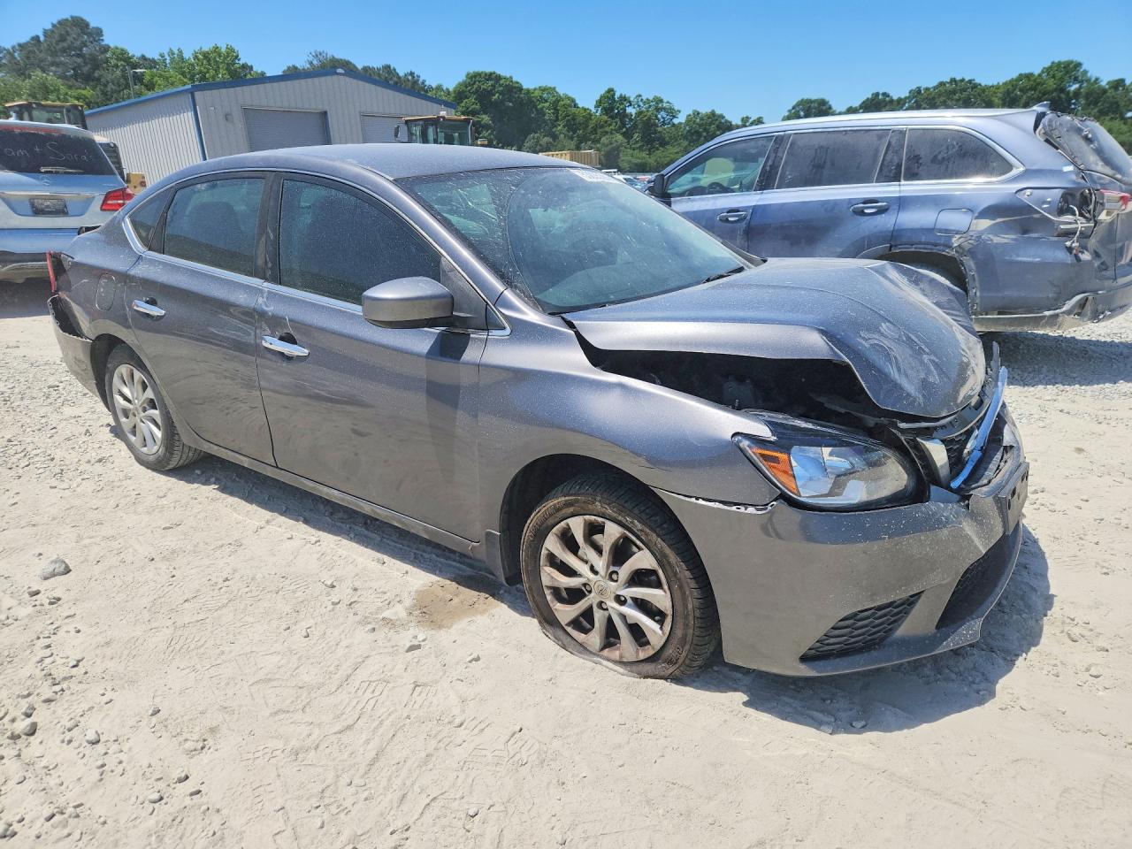 2019 Nissan Sentra Sv Gray vin: 3N1AB7AP4KY393693