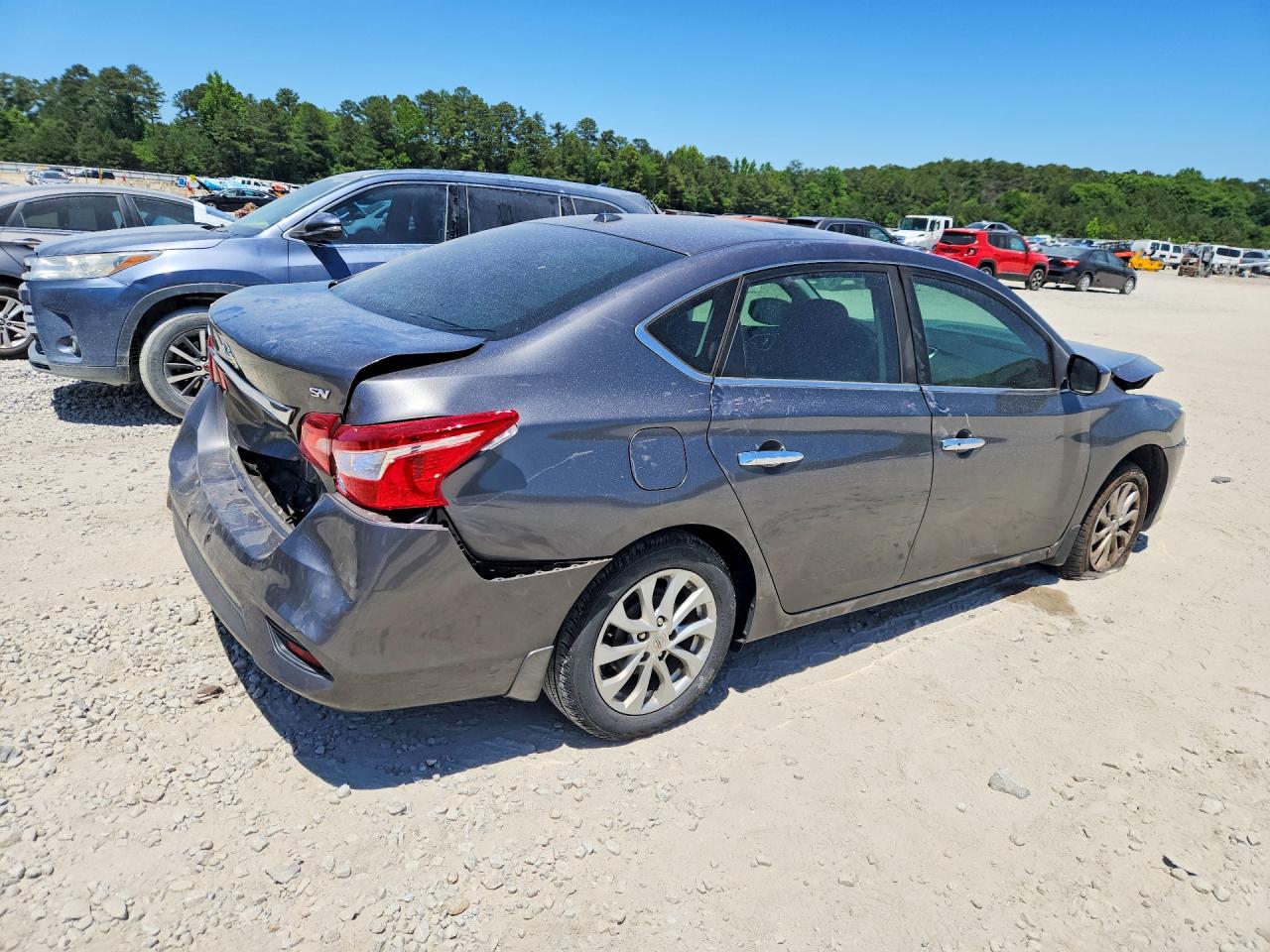 2019 Nissan Sentra Sv Gray vin: 3N1AB7AP4KY393693