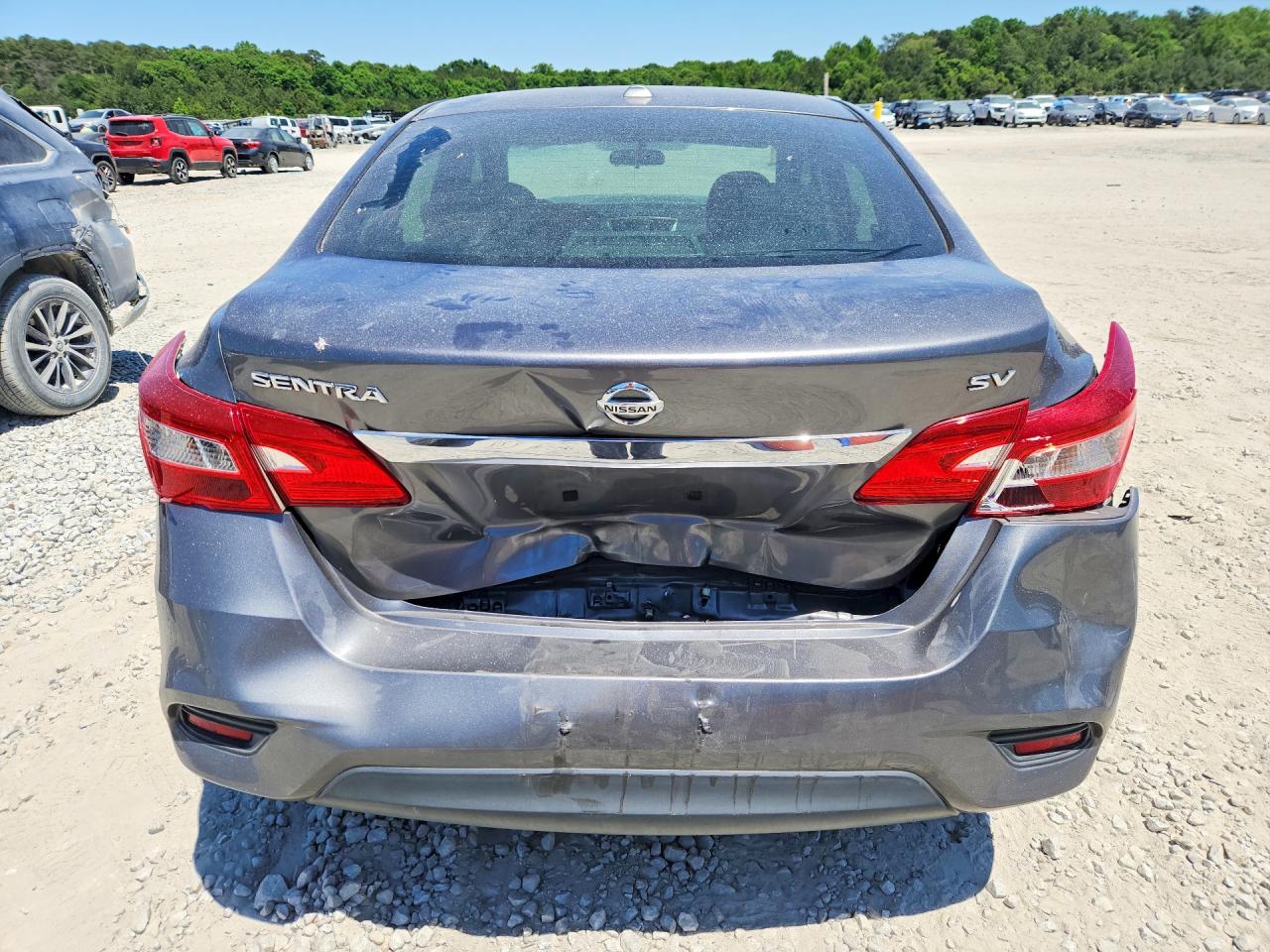 2019 Nissan Sentra Sv Gray vin: 3N1AB7AP4KY393693