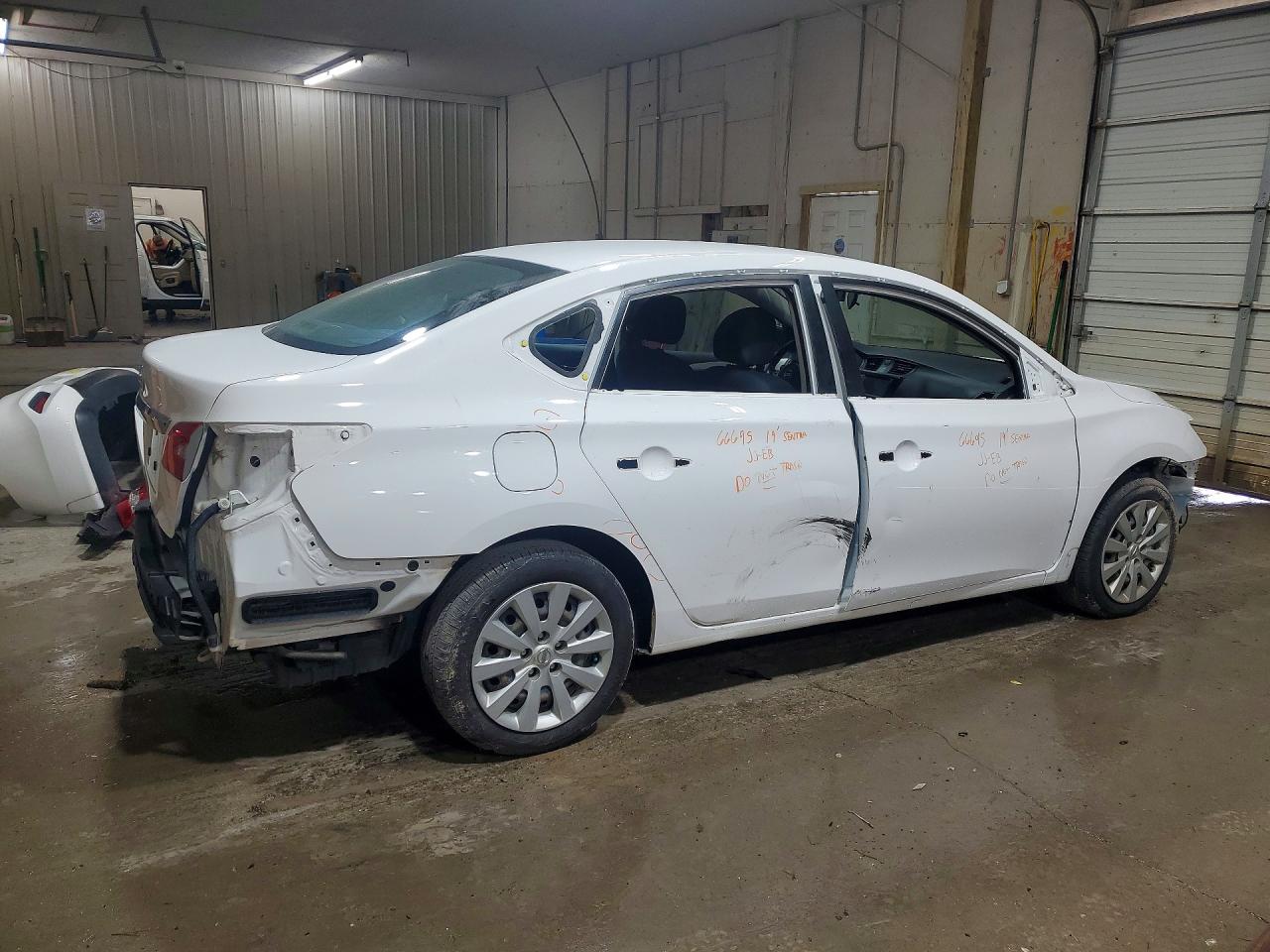 2019 Nissan Sentra S White vin: 3N1AB7AP4KY409245