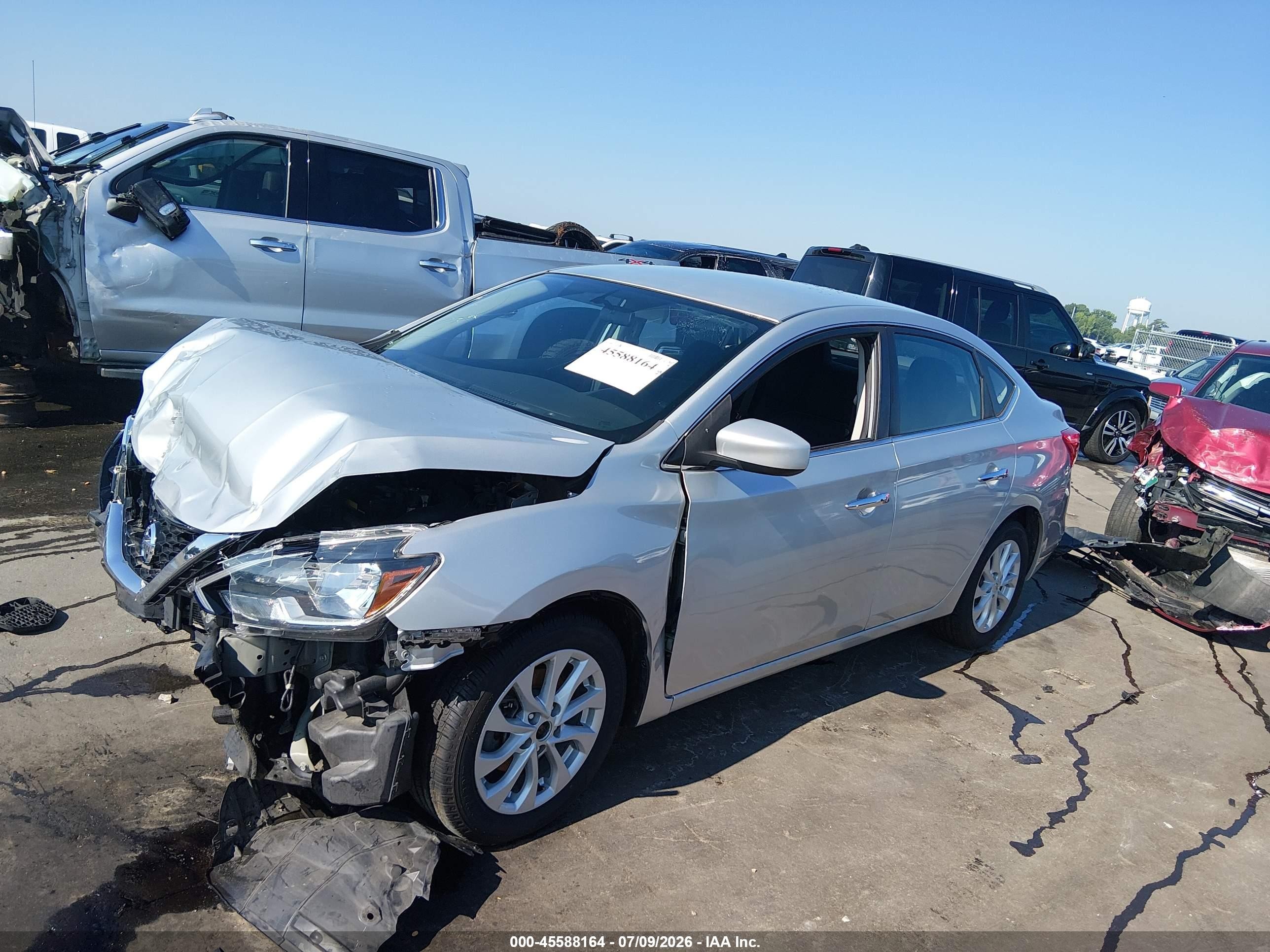 2019 Nissan Sentra Sv Silver vin: 3N1AB7AP4KY433738