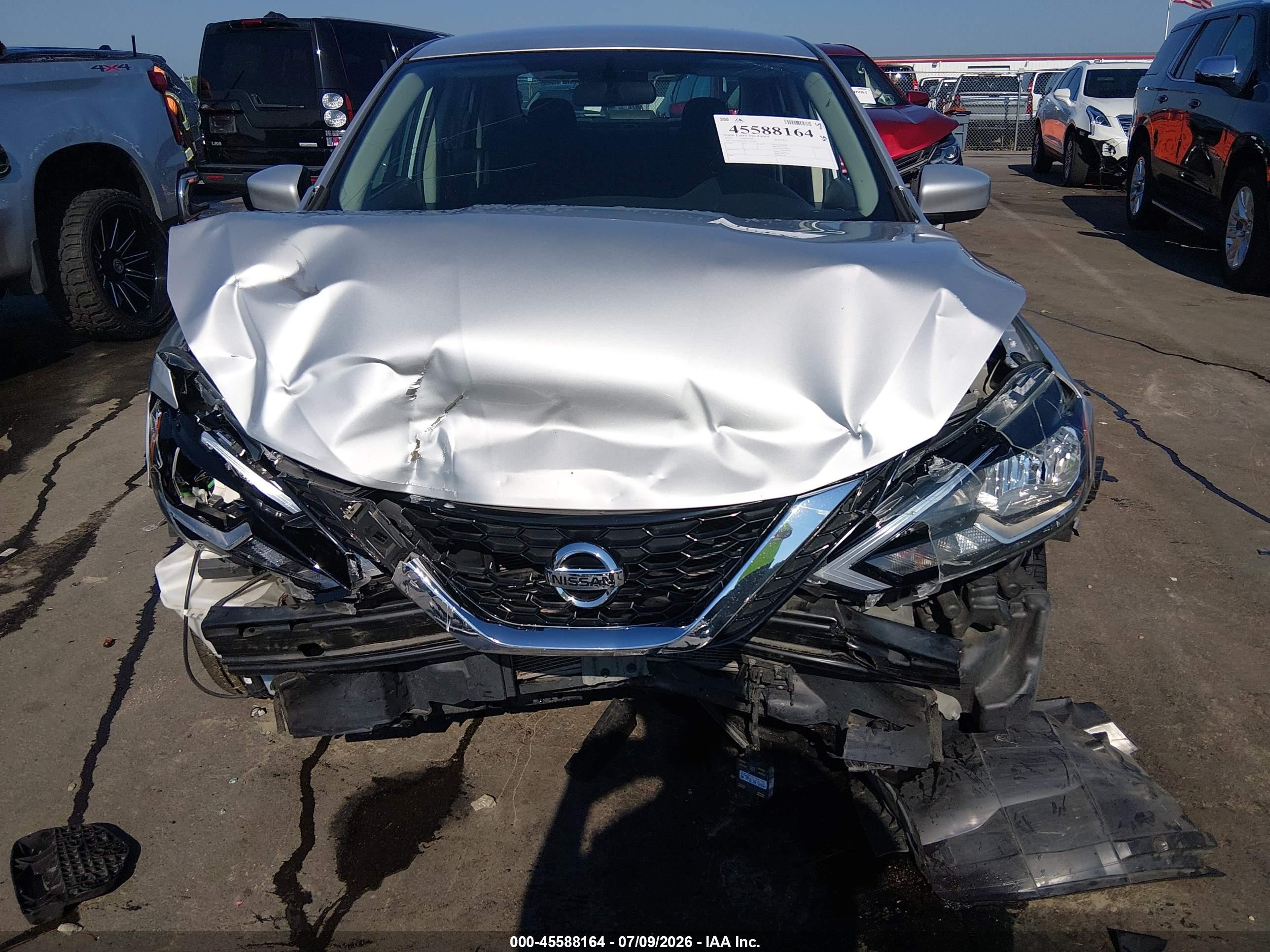 2019 Nissan Sentra Sv Silver vin: 3N1AB7AP4KY433738