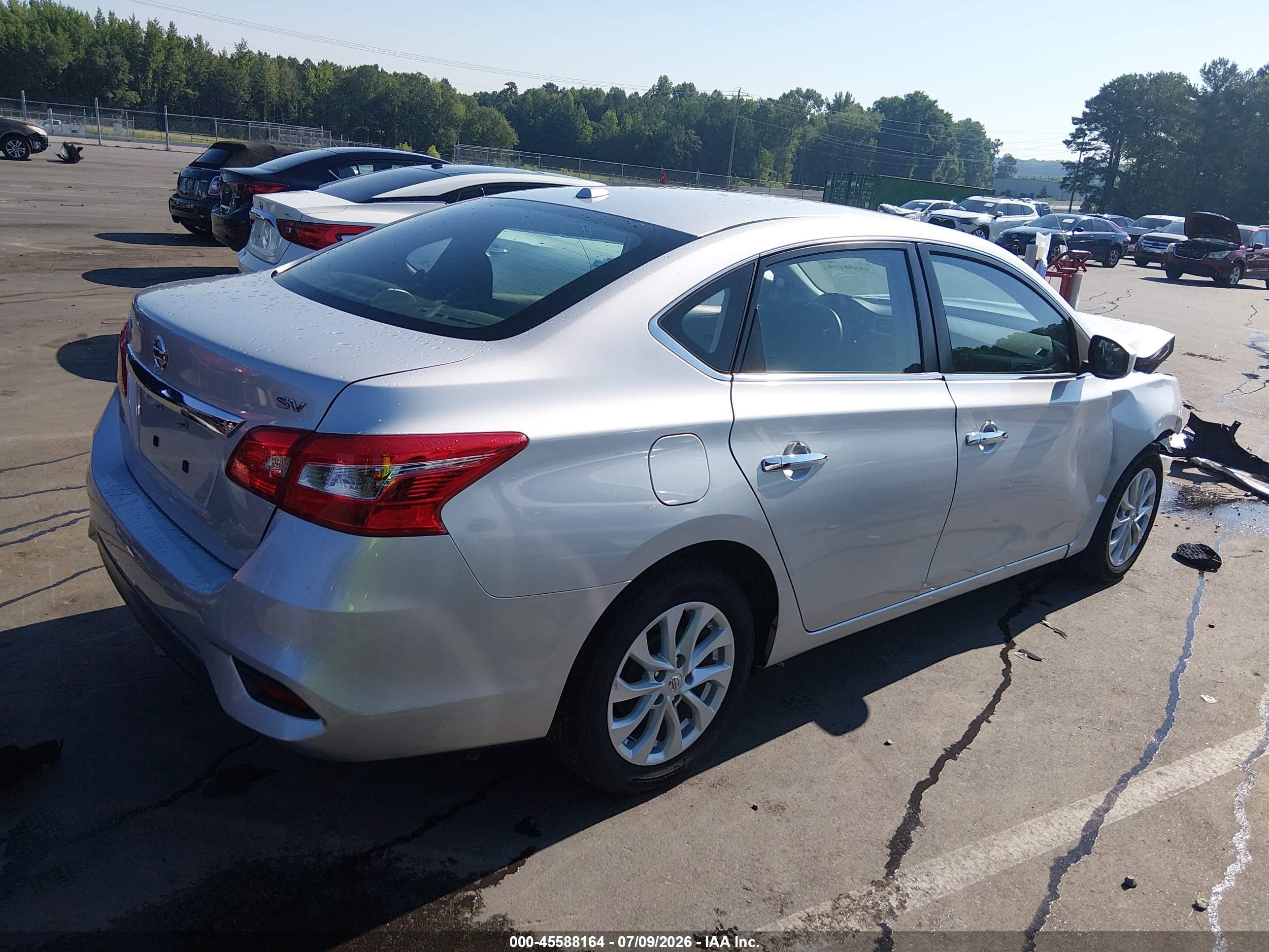 2019 Nissan Sentra Sv Silver vin: 3N1AB7AP4KY433738