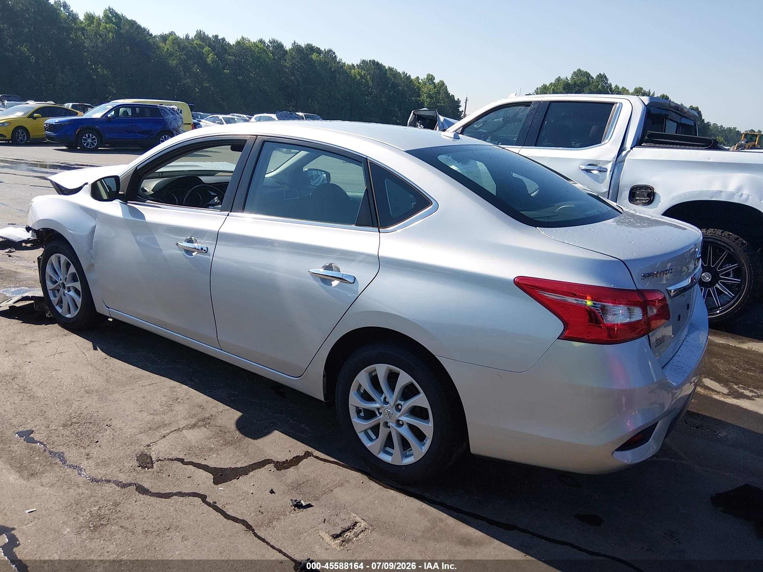 2019 Nissan Sentra Sv Silver vin: 3N1AB7AP4KY433738