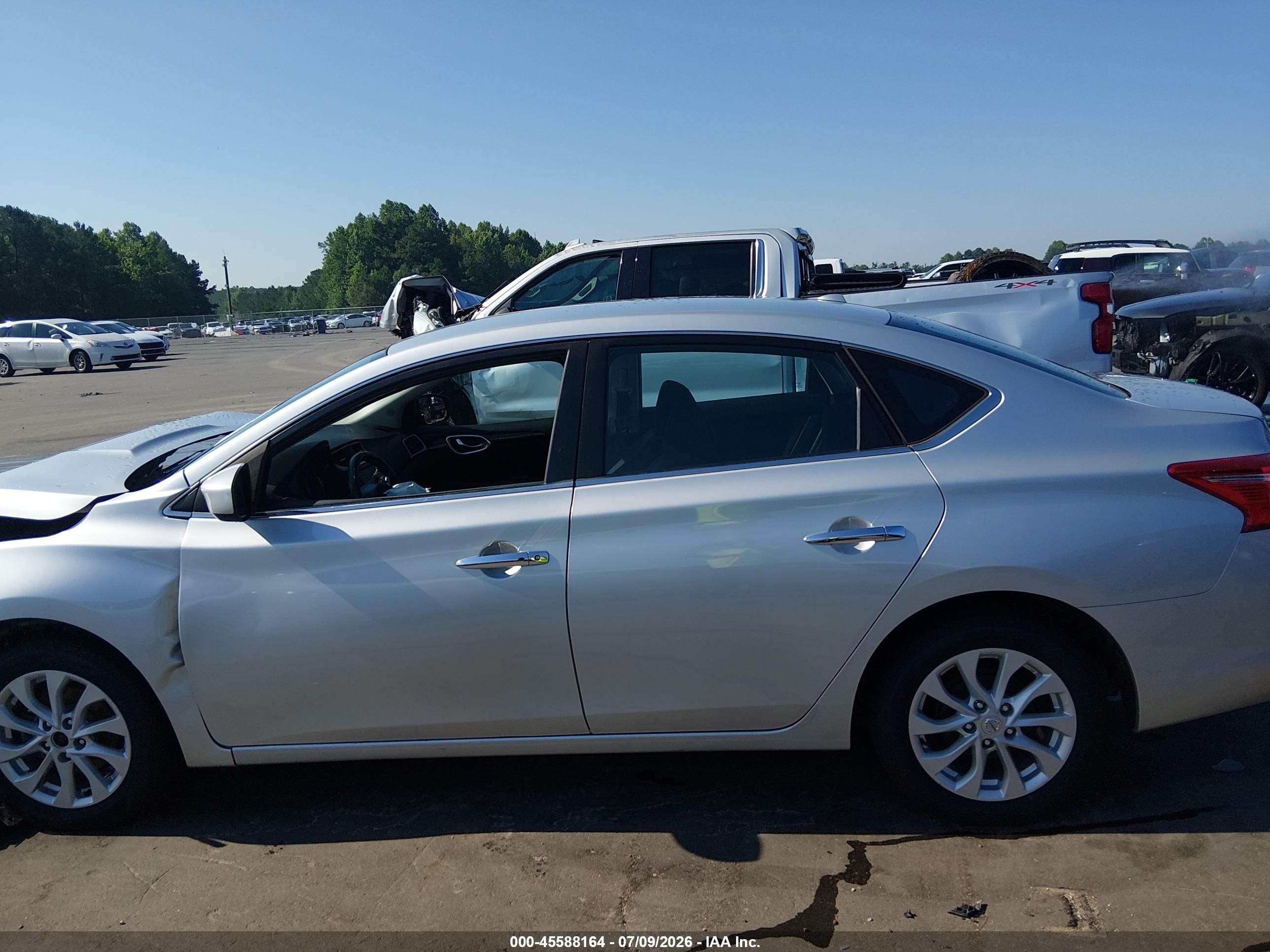 2019 Nissan Sentra Sv Silver vin: 3N1AB7AP4KY433738