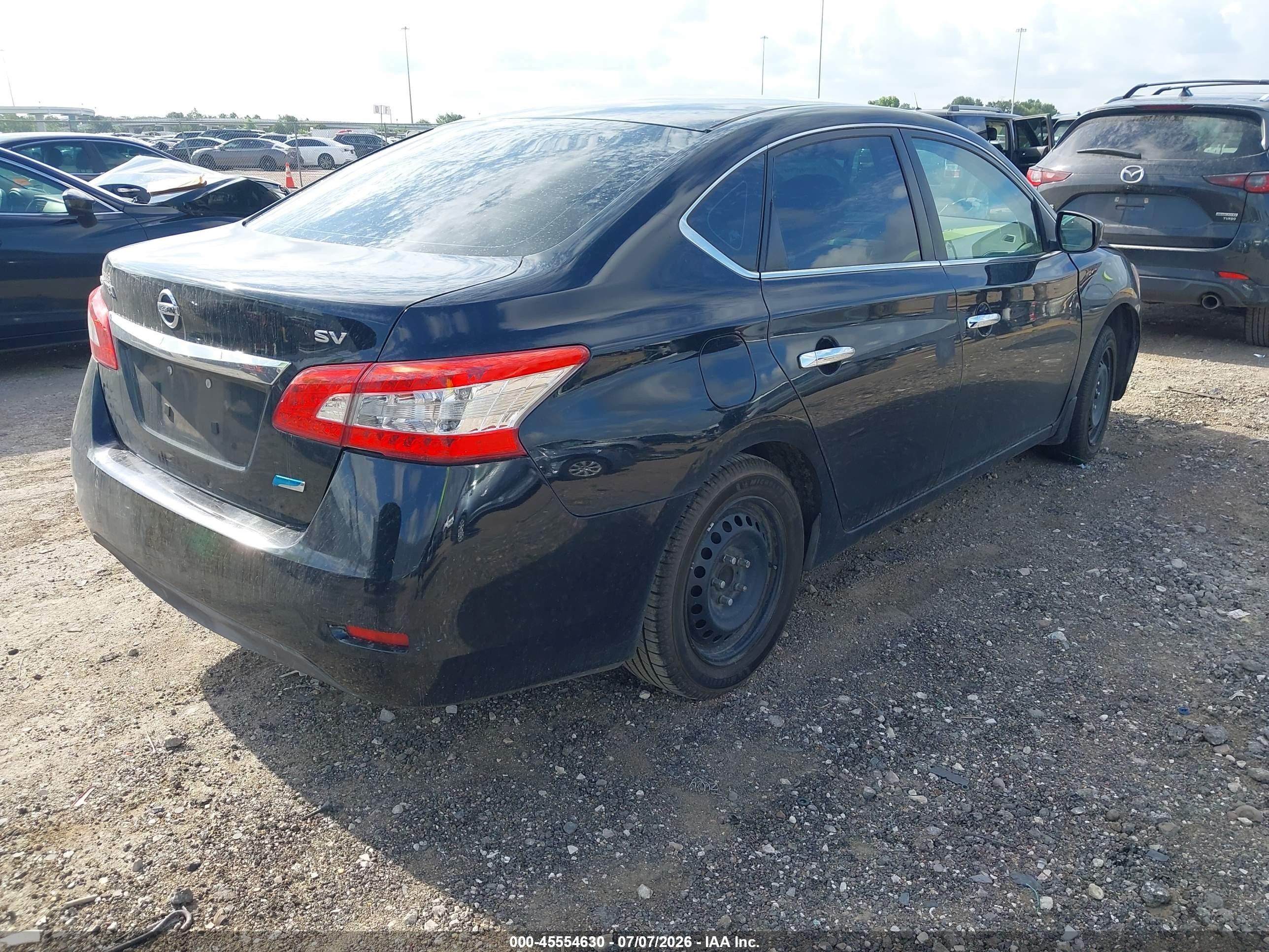 2013 Nissan Sentra Sv Black vin: 3N1AB7AP5DL560997