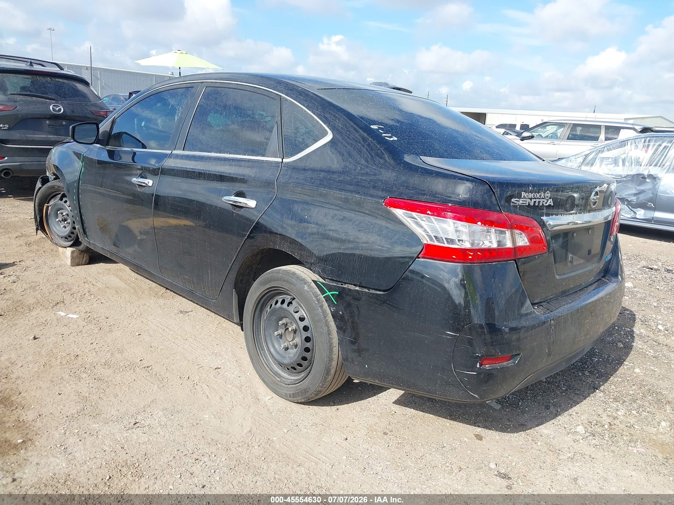2013 Nissan Sentra Sv Black vin: 3N1AB7AP5DL560997