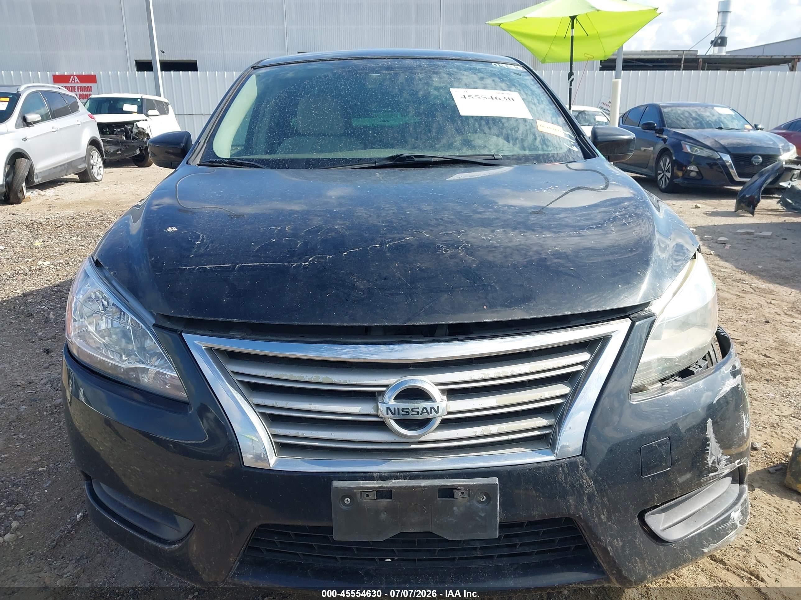 2013 Nissan Sentra Sv Black vin: 3N1AB7AP5DL560997