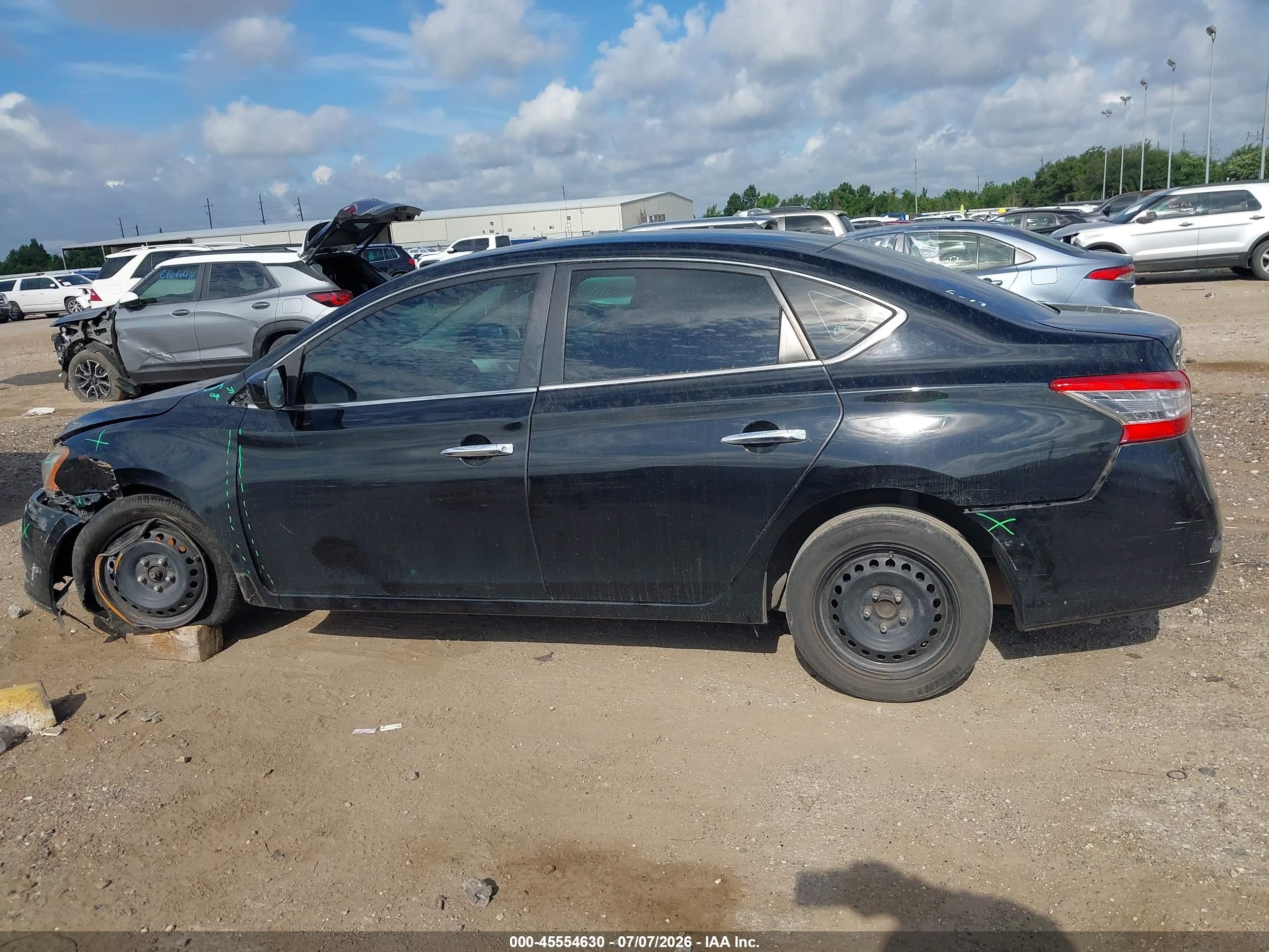 2013 Nissan Sentra Sv Black vin: 3N1AB7AP5DL560997