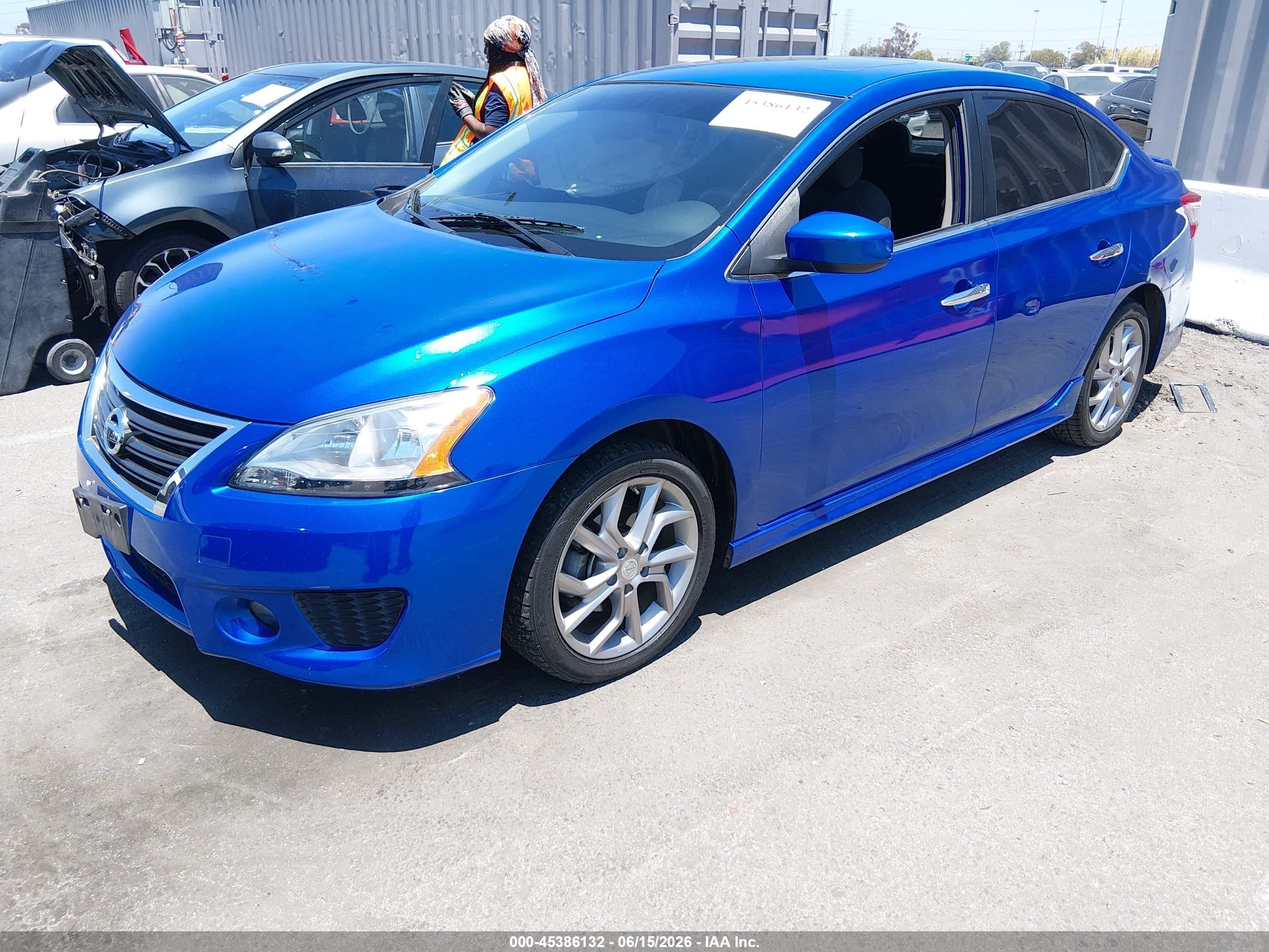 2013 Nissan Sentra Sr Blue vin: 3N1AB7AP5DL563253