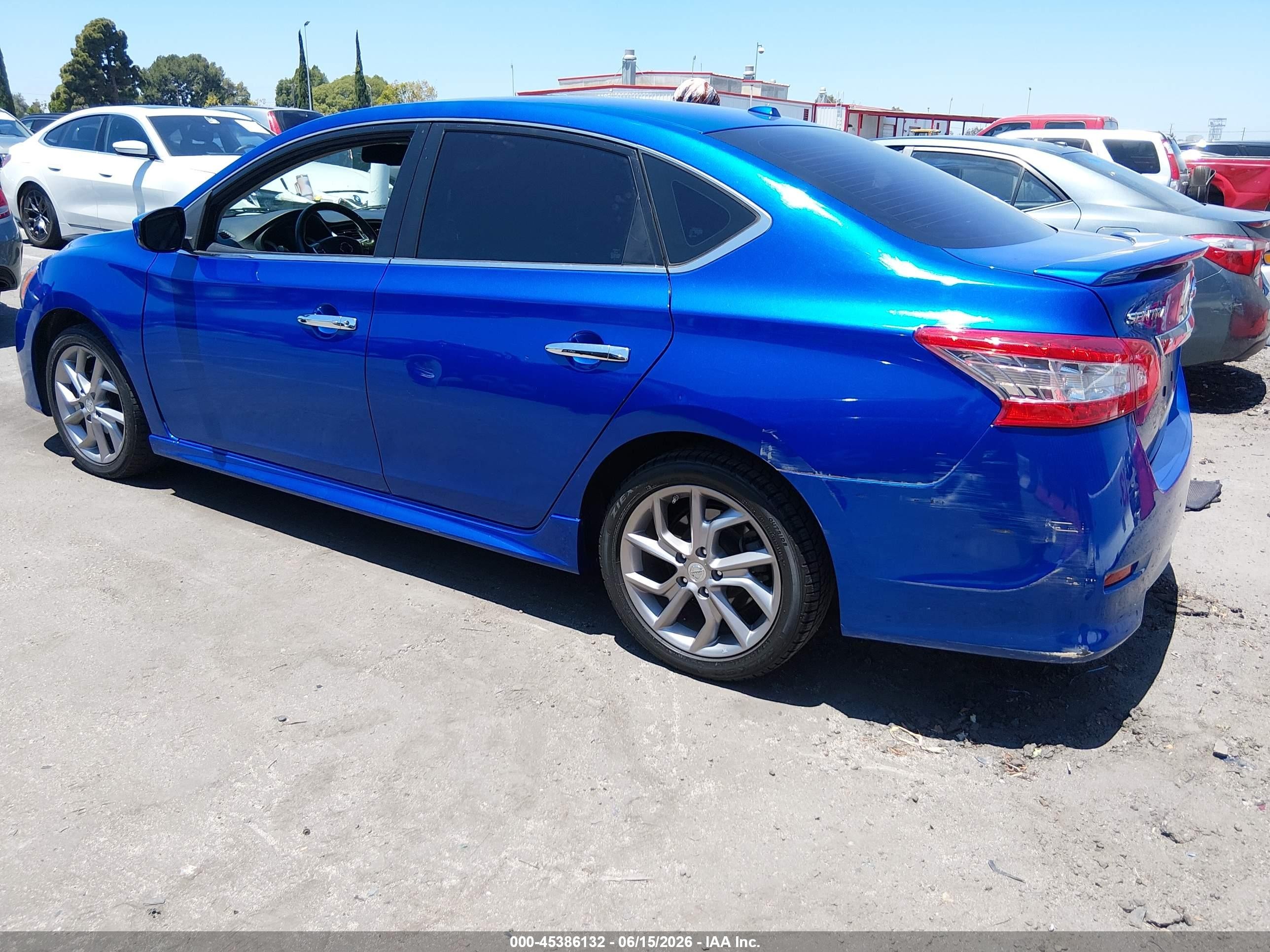 2013 Nissan Sentra Sr Blue vin: 3N1AB7AP5DL563253