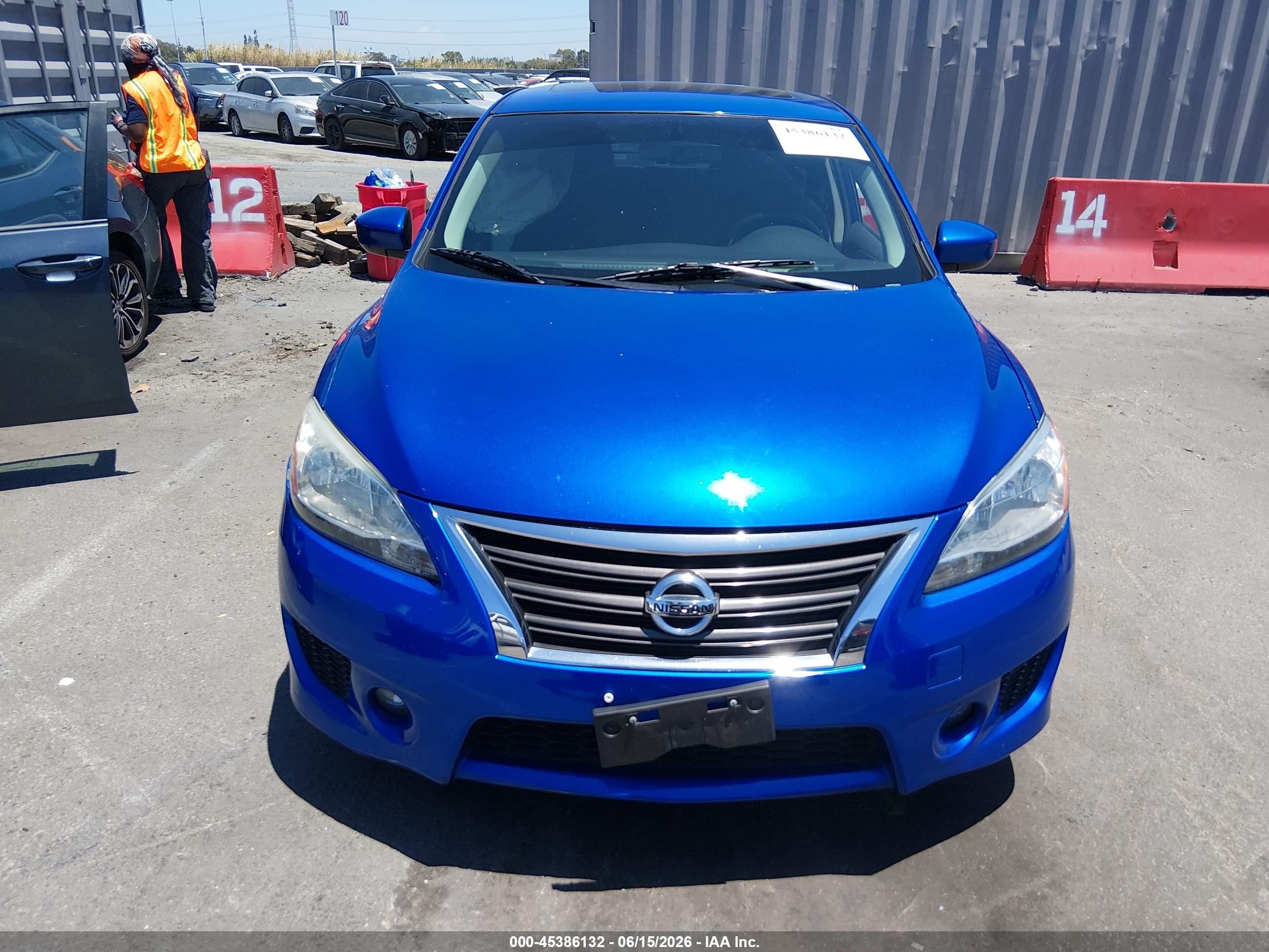 2013 Nissan Sentra Sr Blue vin: 3N1AB7AP5DL563253