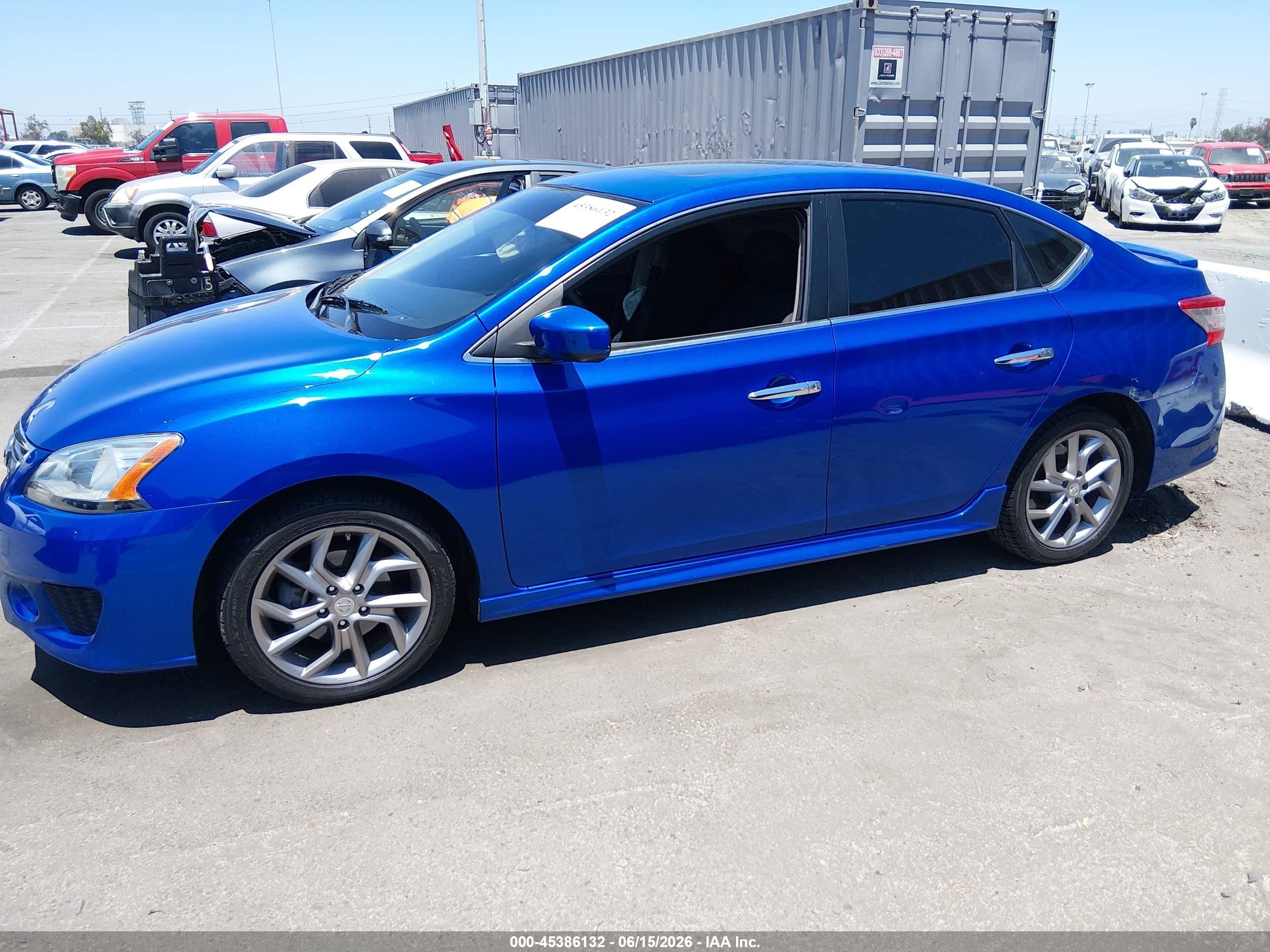 2013 Nissan Sentra Sr Blue vin: 3N1AB7AP5DL563253