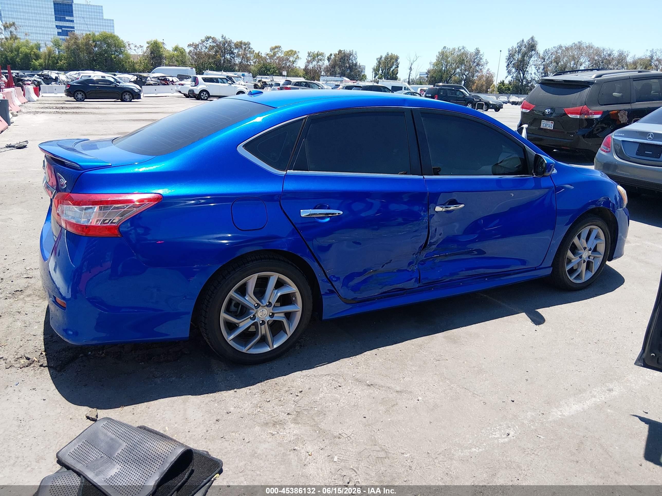2013 Nissan Sentra Sr Blue vin: 3N1AB7AP5DL563253