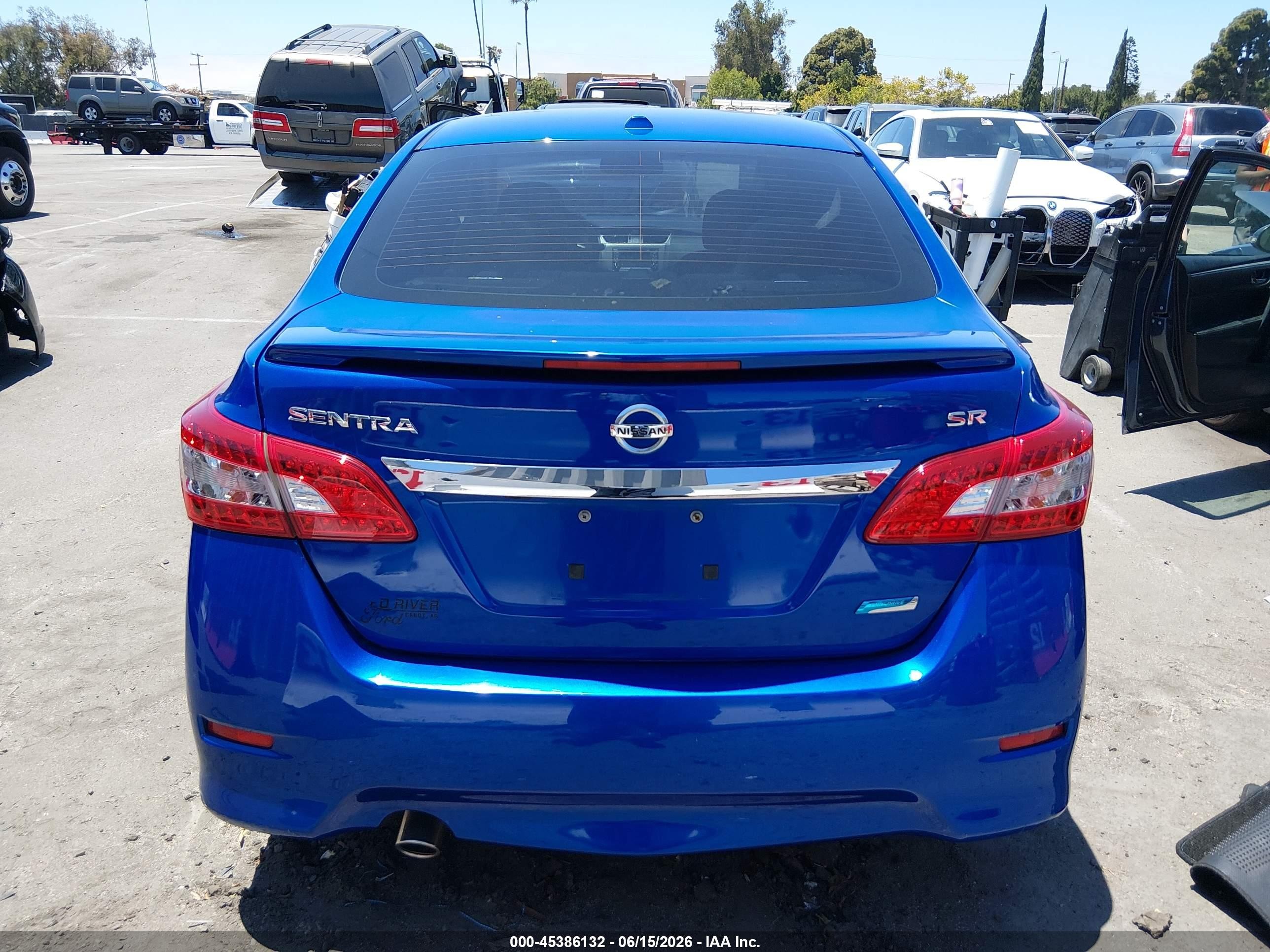 2013 Nissan Sentra Sr Blue vin: 3N1AB7AP5DL563253