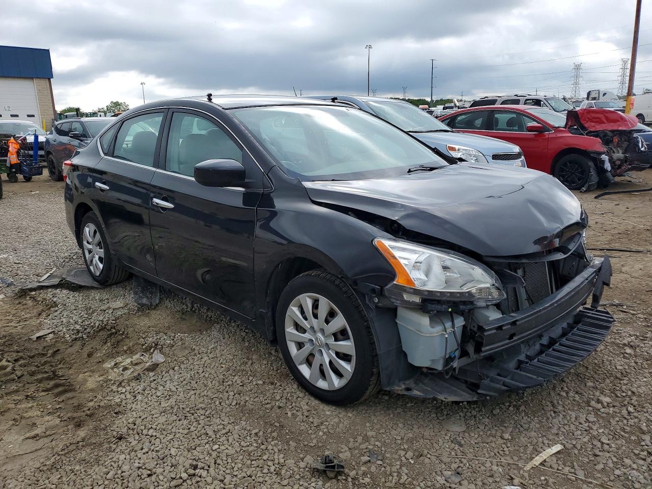 2013 Nissan Sentra S Black vin: 3N1AB7AP5DL563981