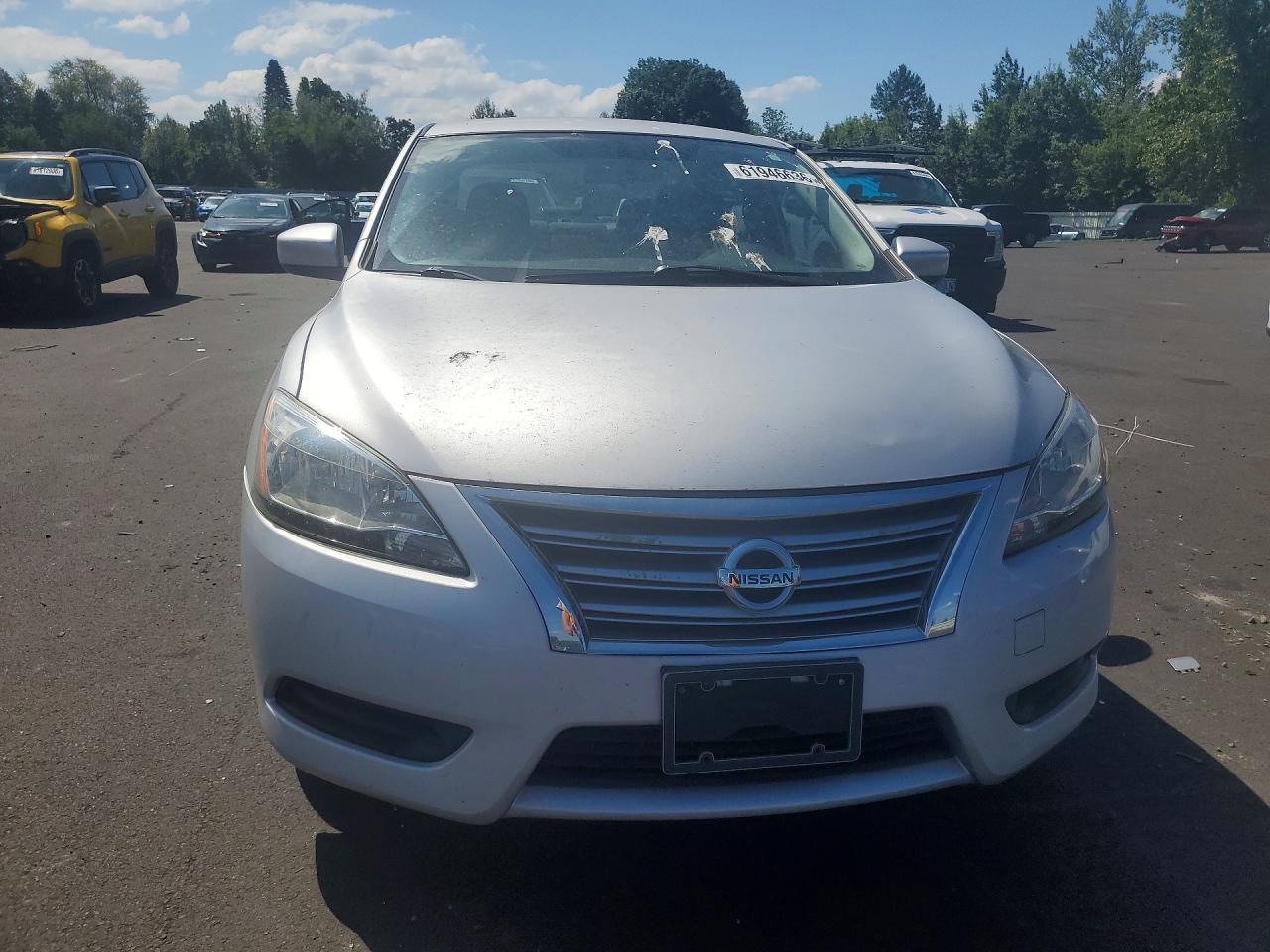 2013 Nissan Sentra S Серебряный vin: 3N1AB7AP5DL609034