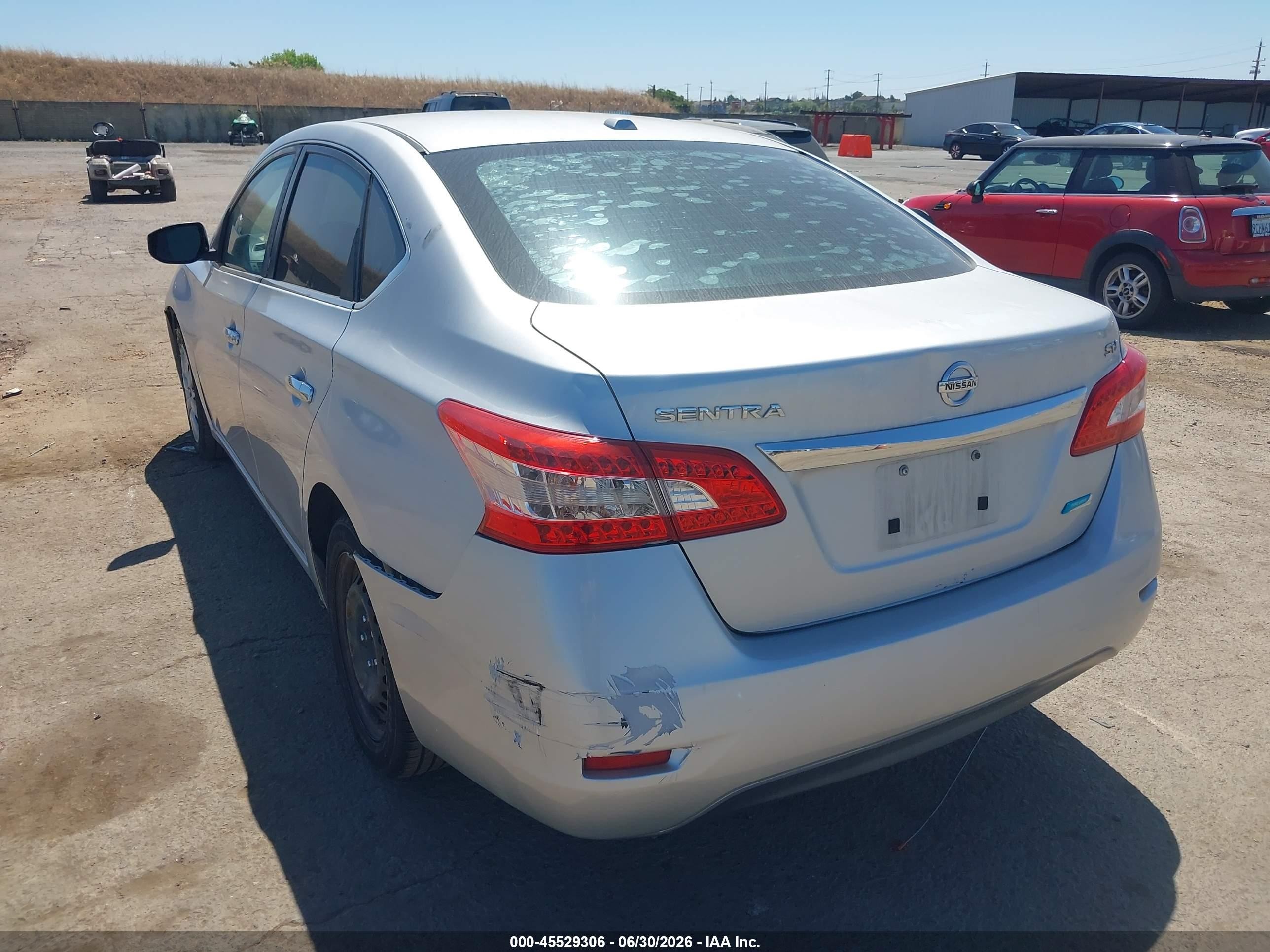 2013 Nissan Sentra Sv Silver vin: 3N1AB7AP5DL611771