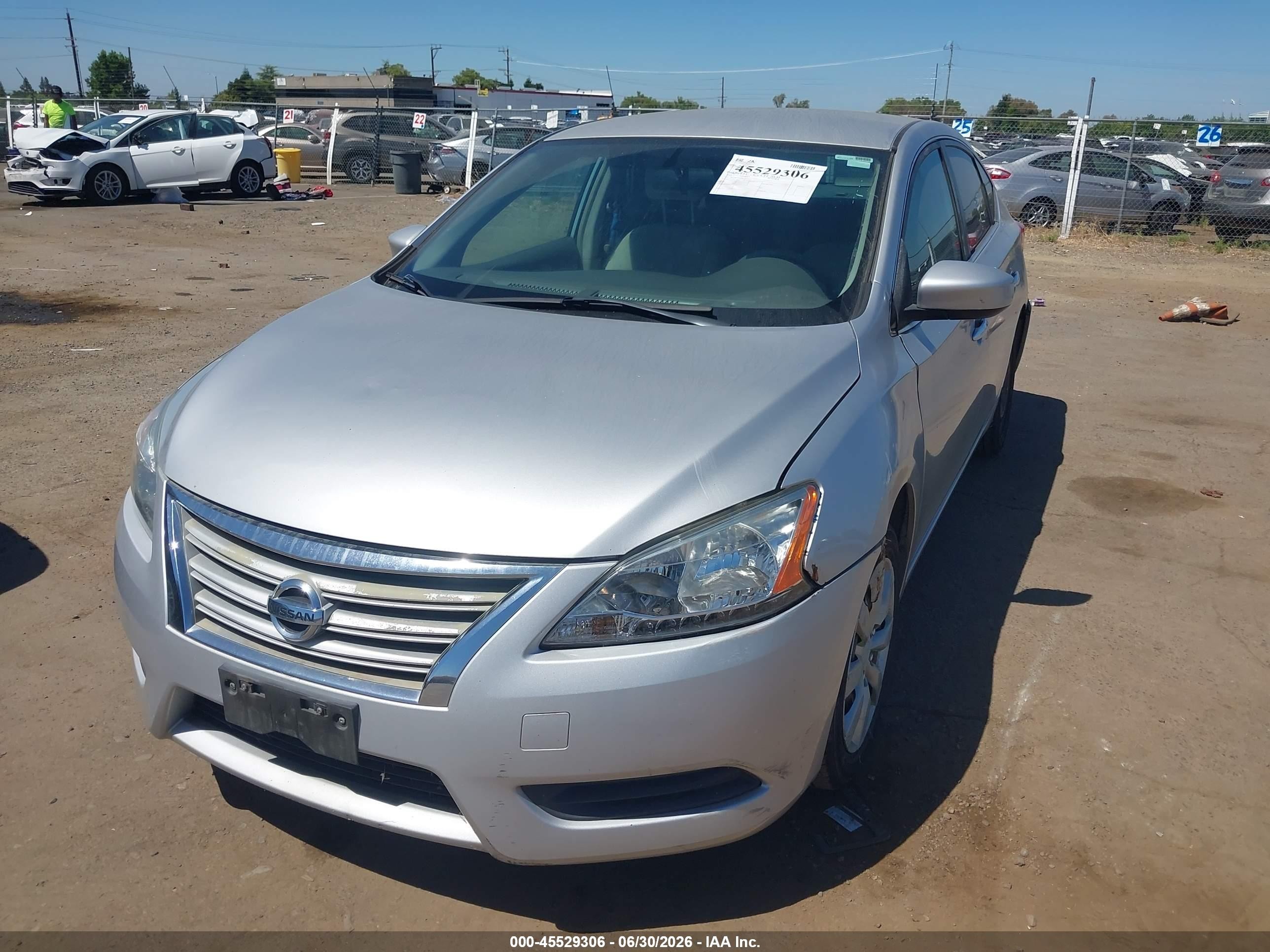 2013 Nissan Sentra Sv Silver vin: 3N1AB7AP5DL611771