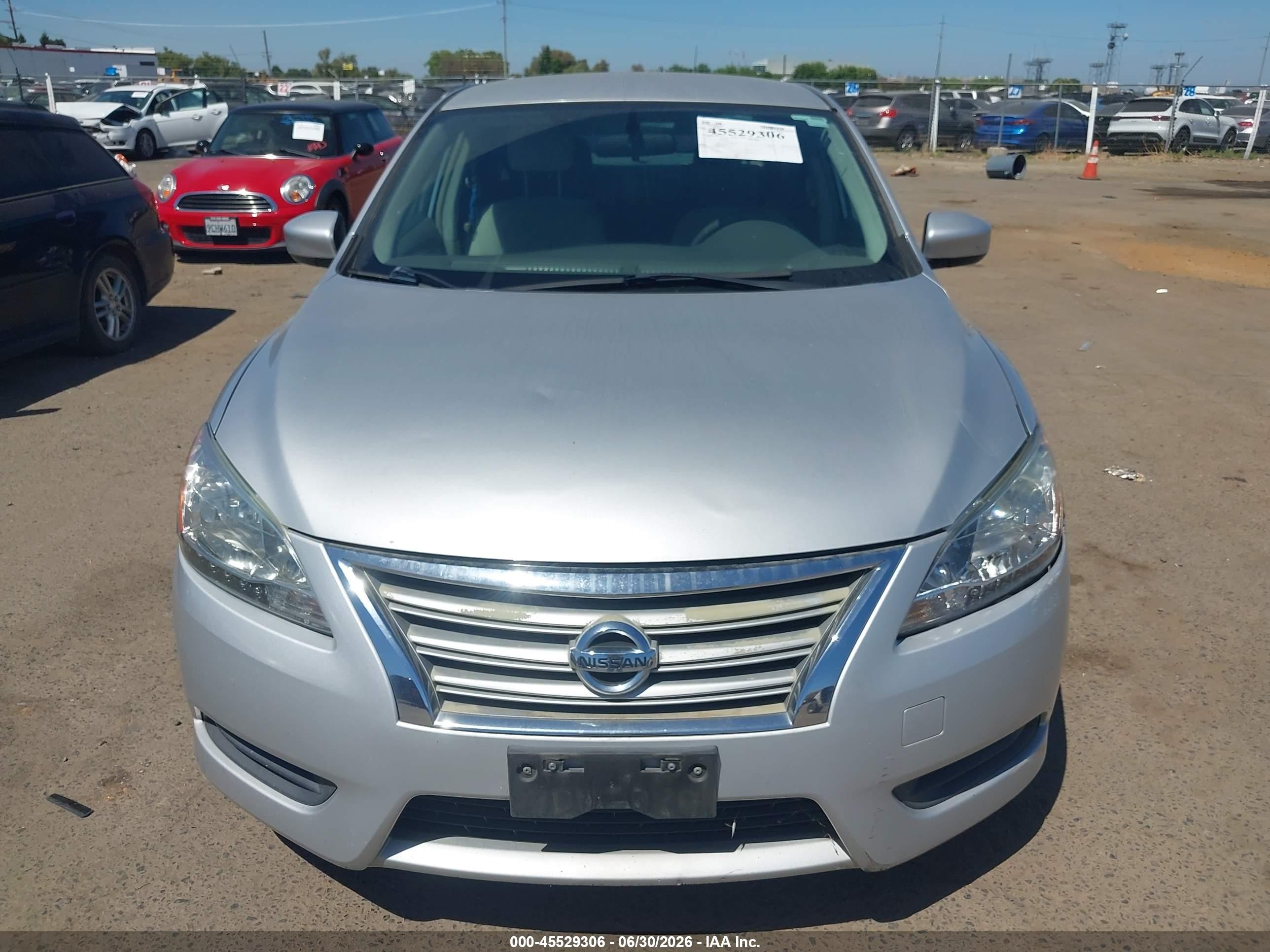 2013 Nissan Sentra Sv Silver vin: 3N1AB7AP5DL611771