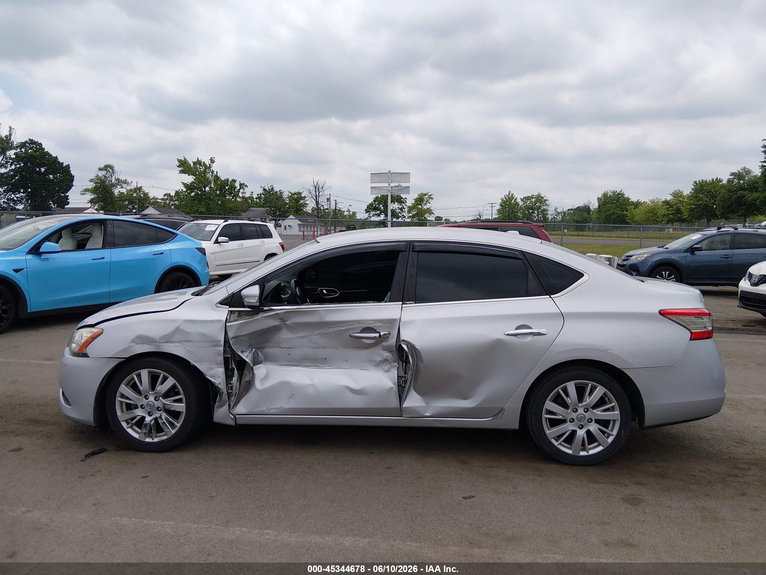 2013 Nissan Sentra Sl Silver vin: 3N1AB7AP5DL636041