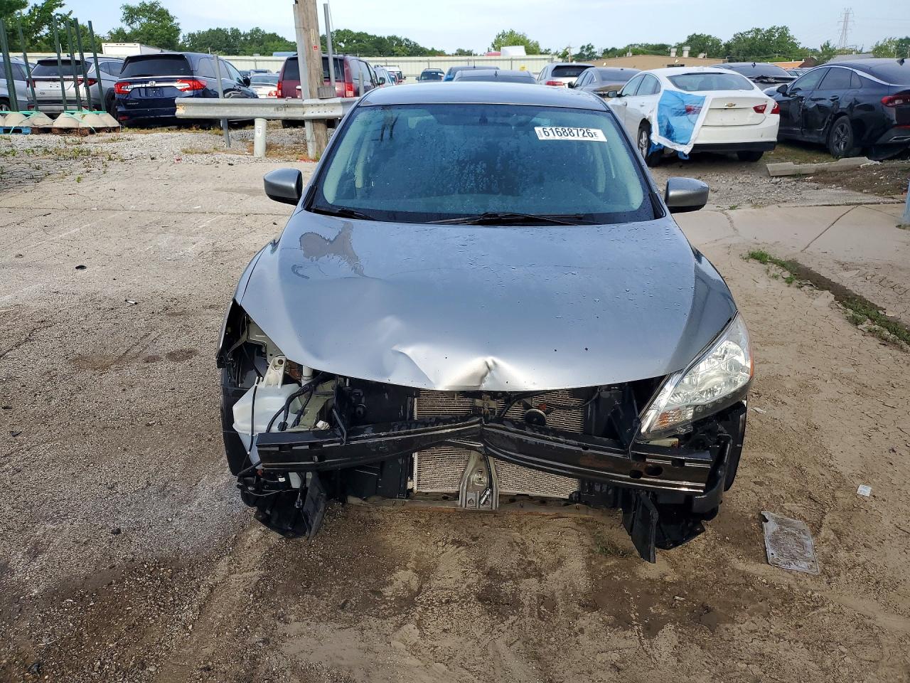 2013 Nissan Sentra S Silver vin: 3N1AB7AP5DL637223