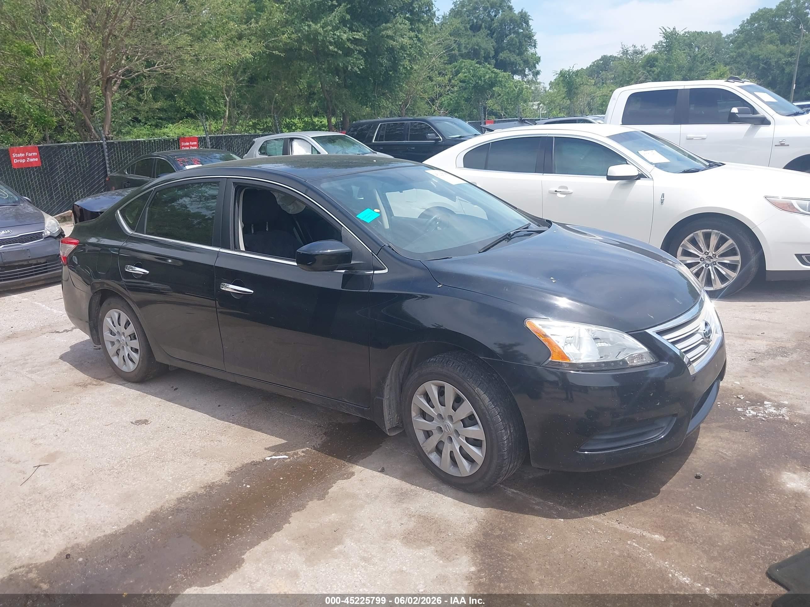 2013 Nissan Sentra Sv Black vin: 3N1AB7AP5DL648545